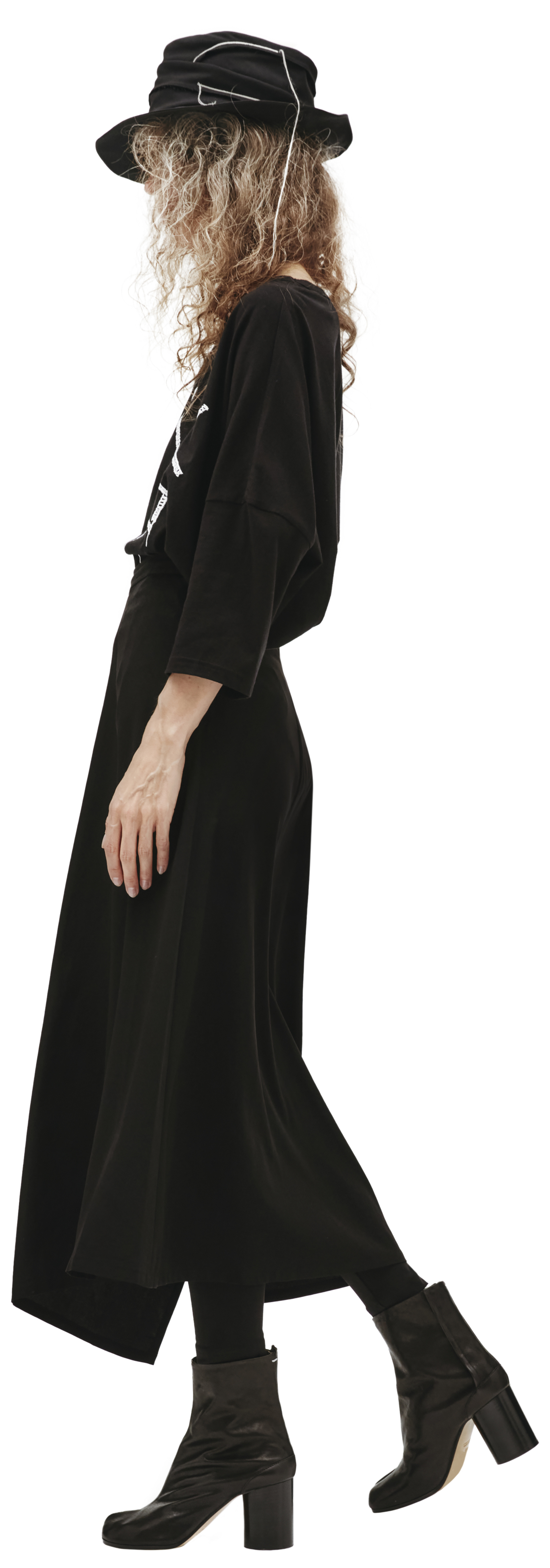 Y\'s Black asymmetrical skirt