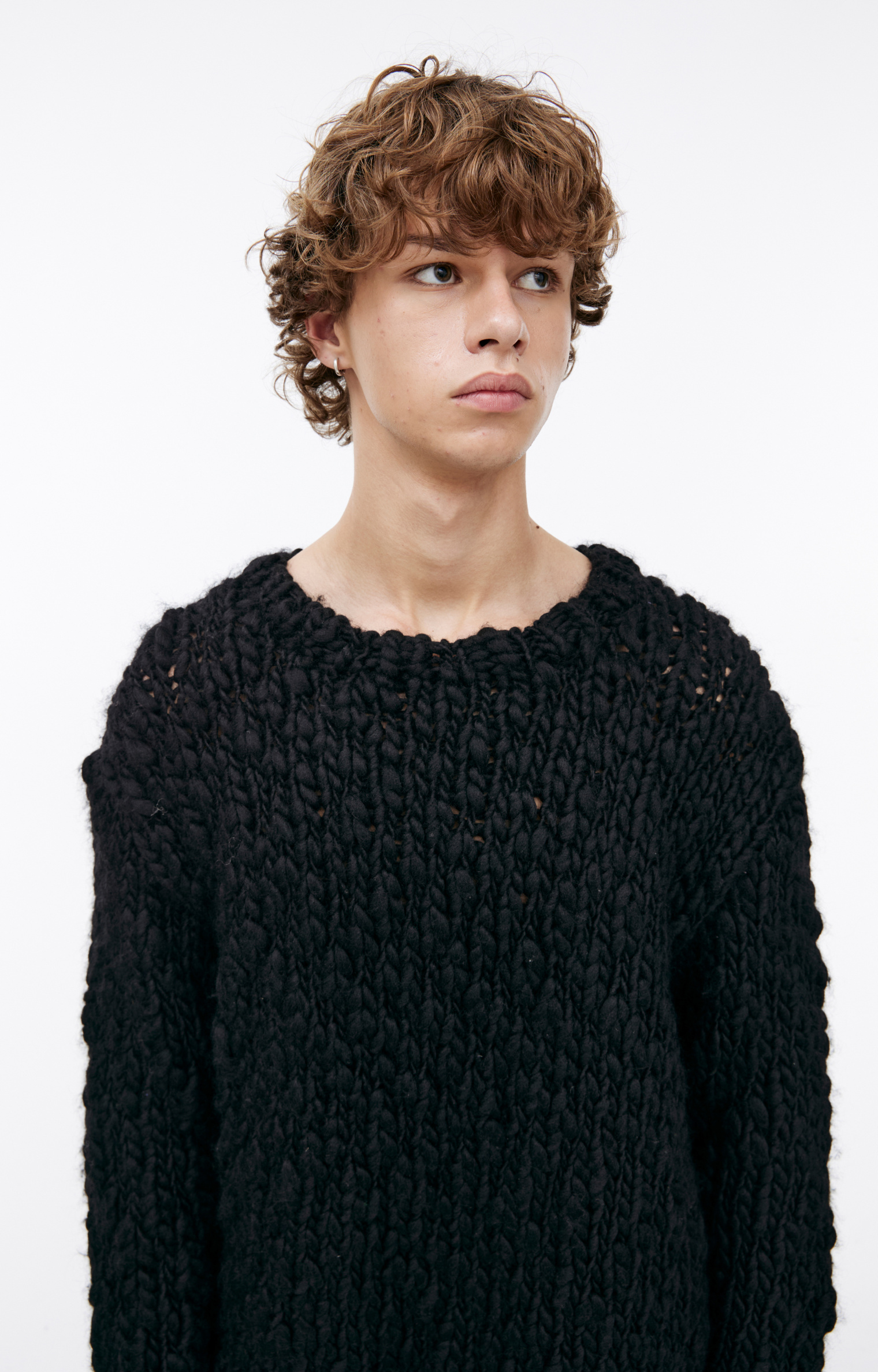 Yohji Yamamoto Coarse knit wool sweater