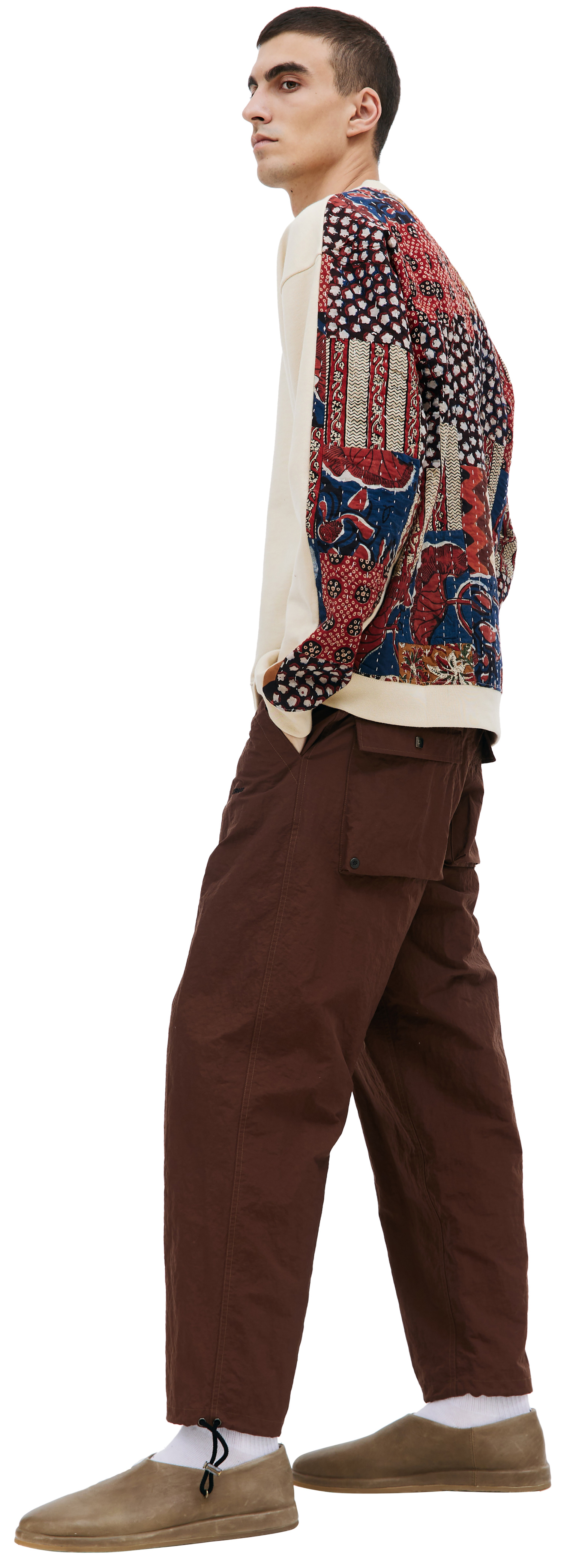 KARU RESEARCH Beige patchwork sweatshirt