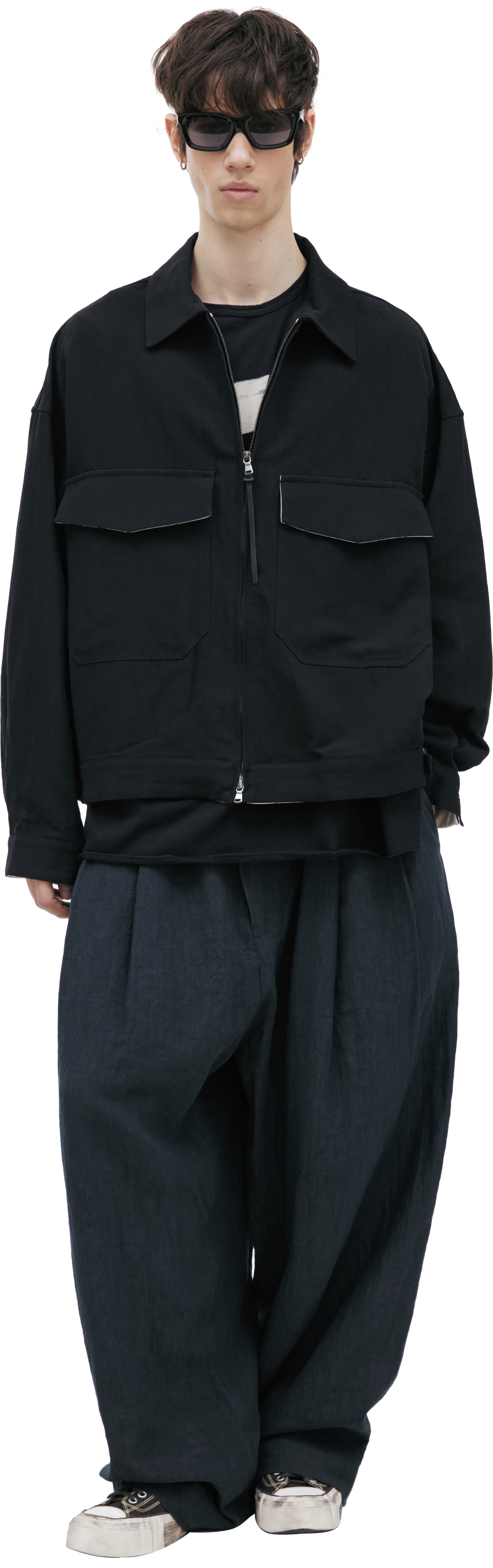 The Viridi-Anne jacket with a double zipper