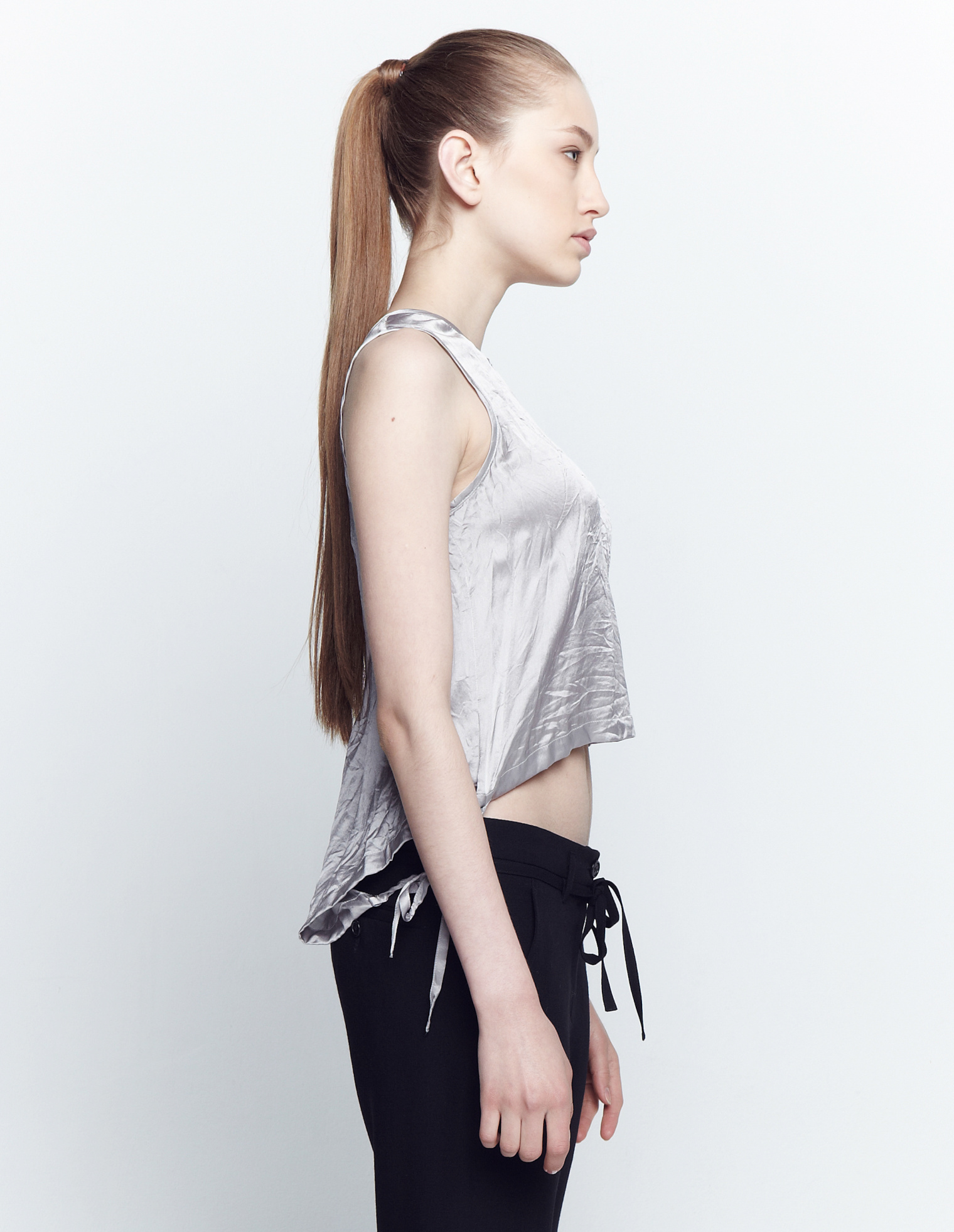 Ann Demeulemeester Short drawstring tank top