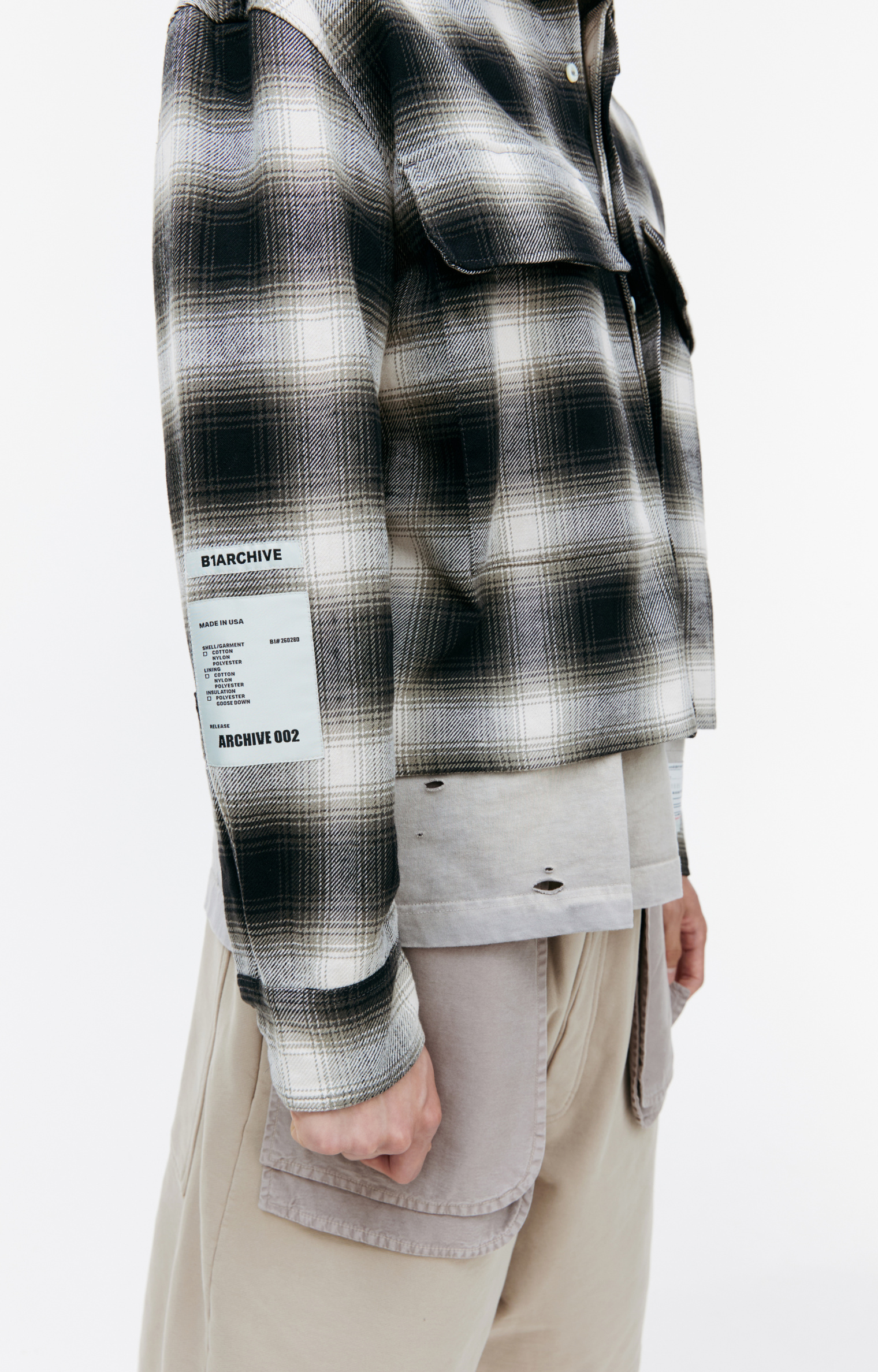 B1ARCHIVE Checkered logo shirt