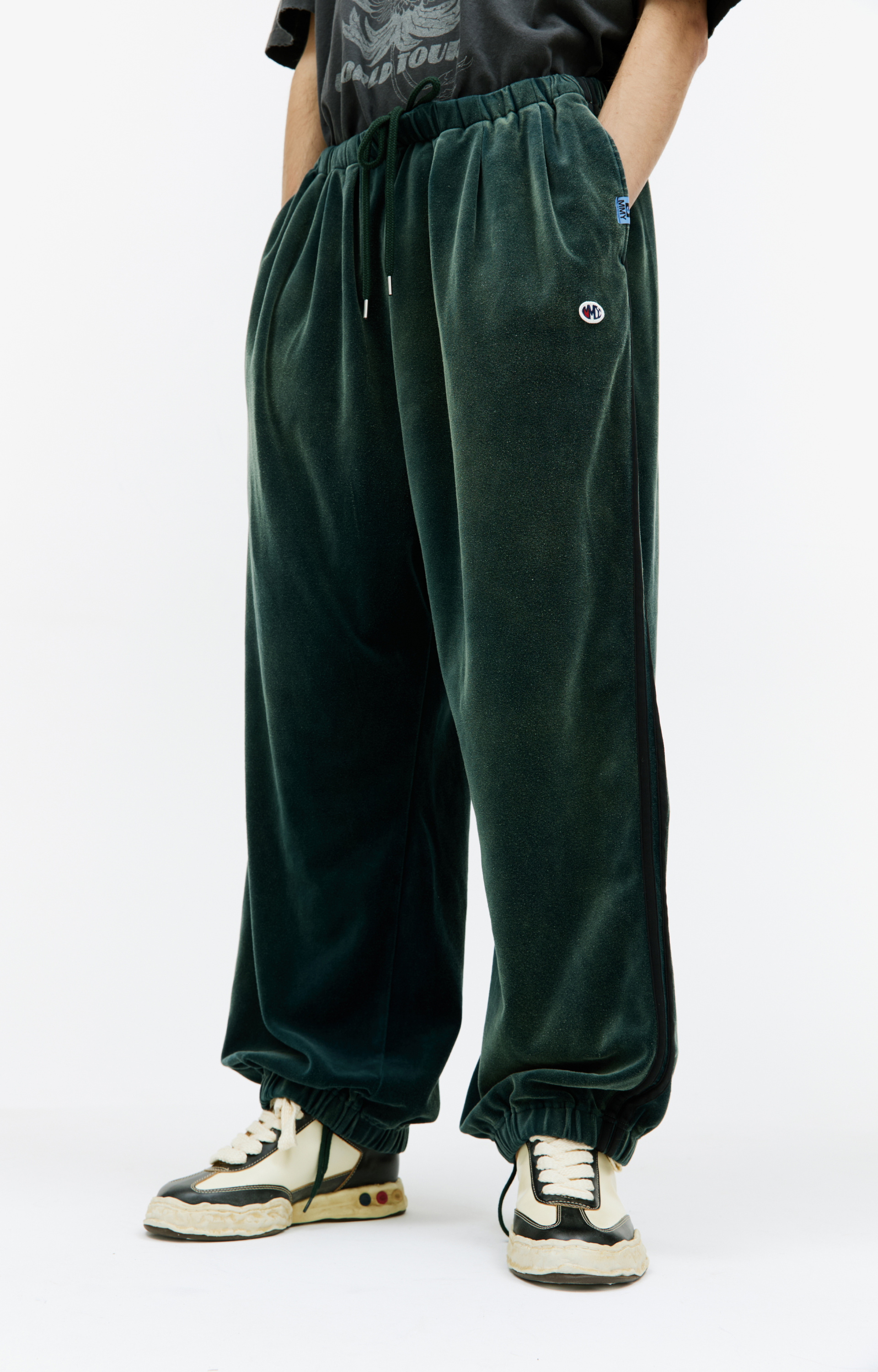 Maison Mihara Yasuhiro Velour track trousers