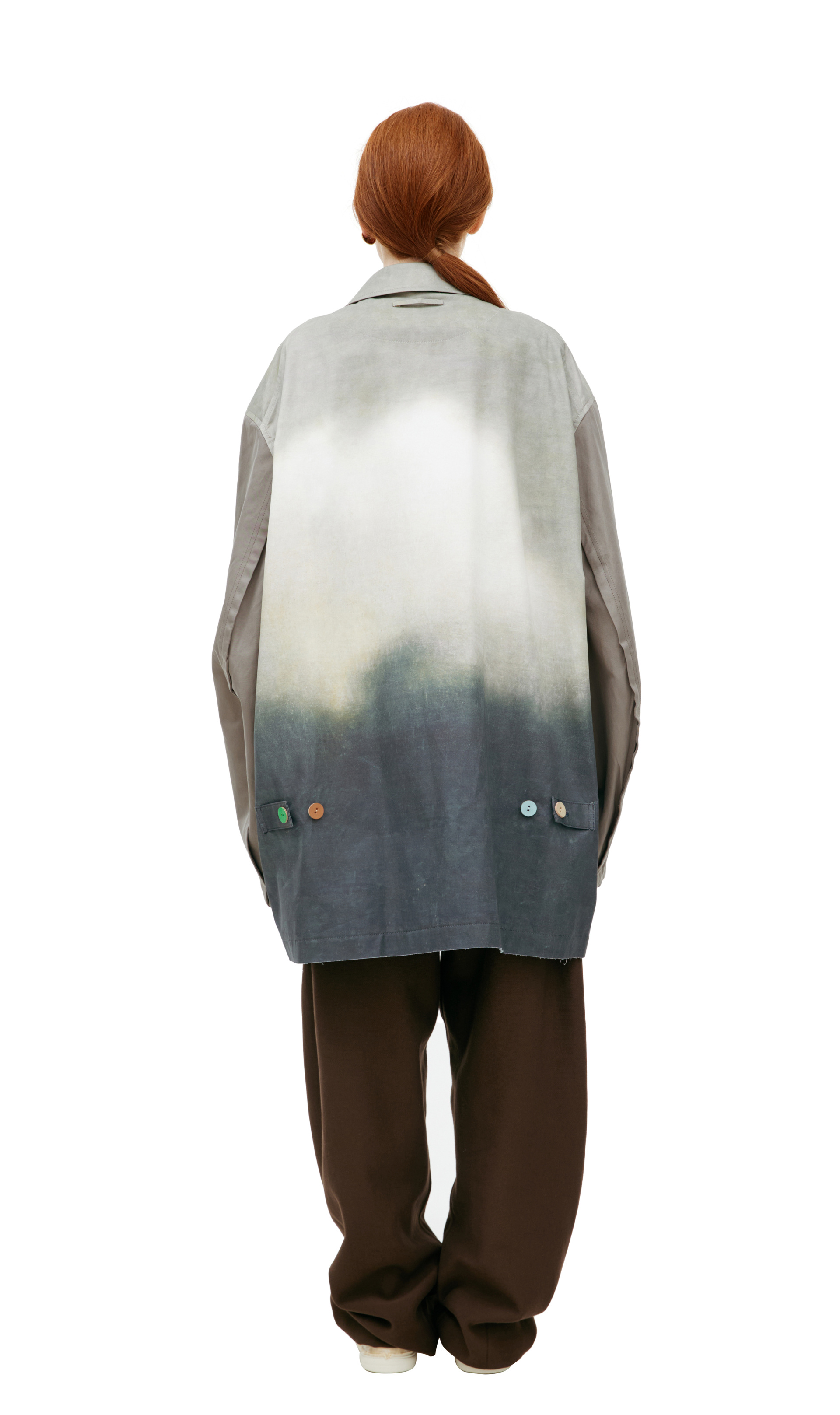 Undercover Coat with contrasting buttons