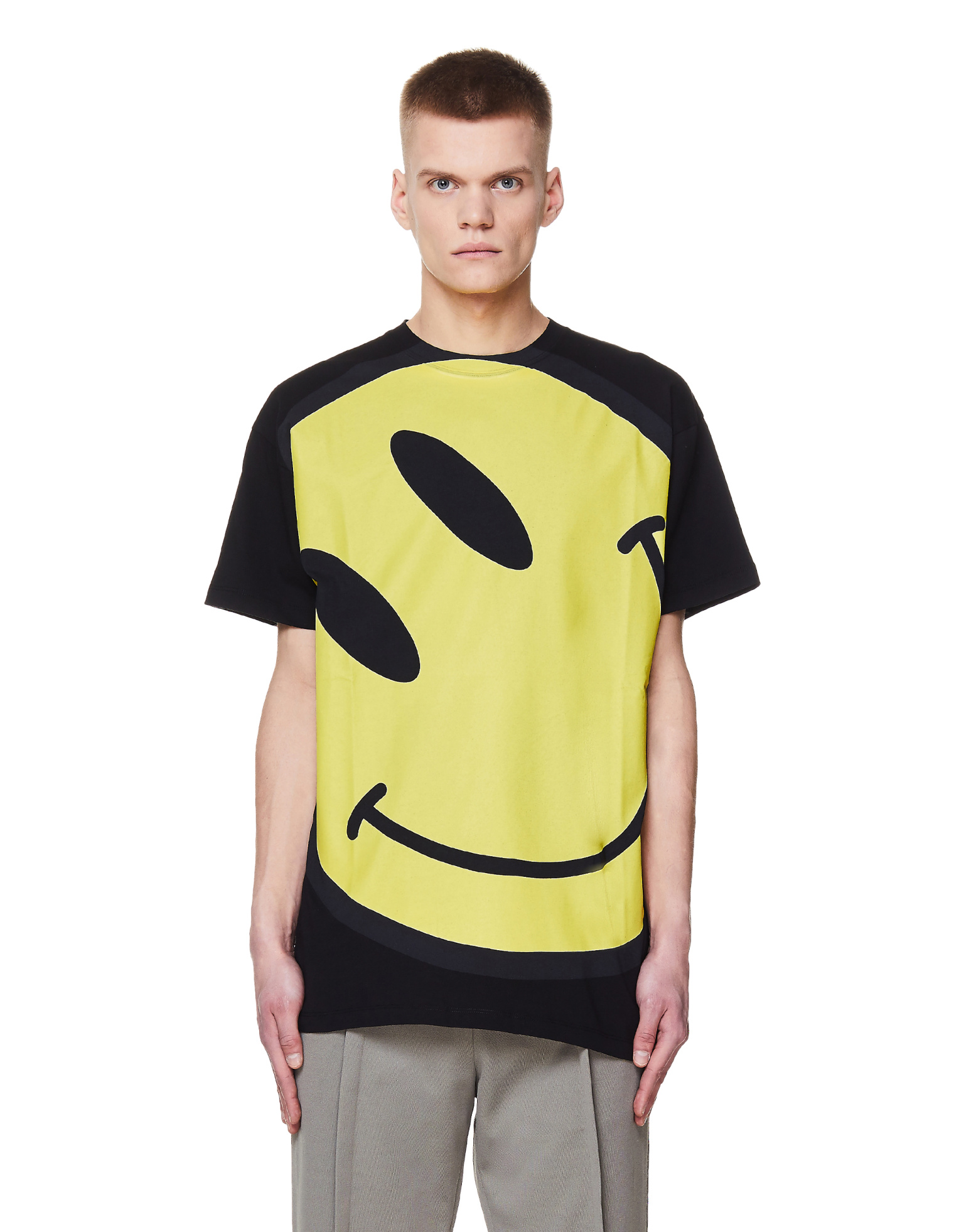 Raf Simons Smiley Face Big Fit Cotton T-shirt