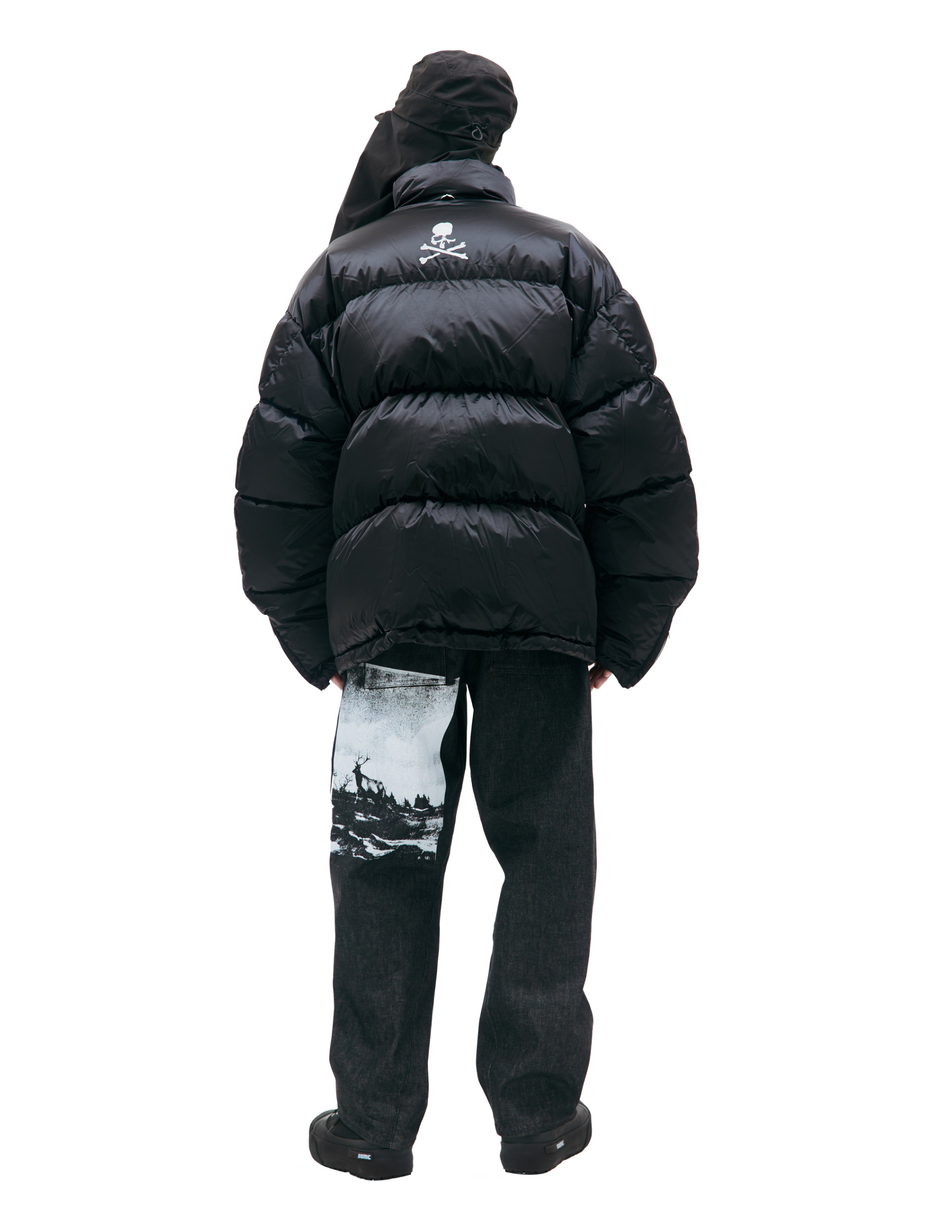 Mastermind WORLD Black logo down jacket