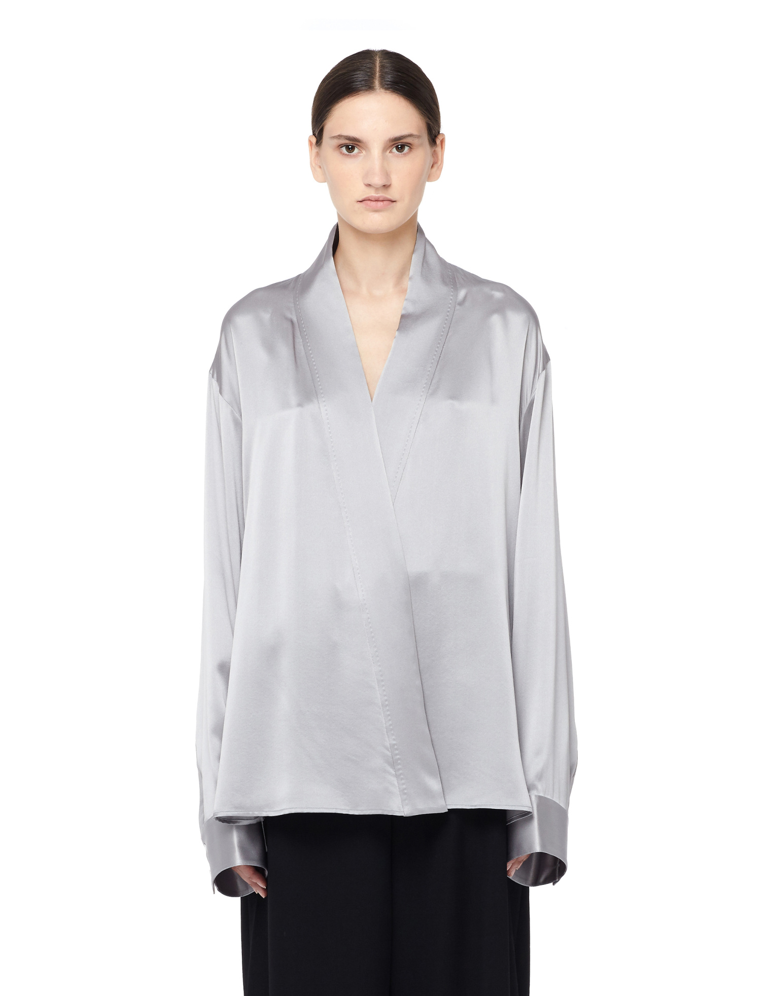 Haider Ackermann Блуза из шелка на запахе