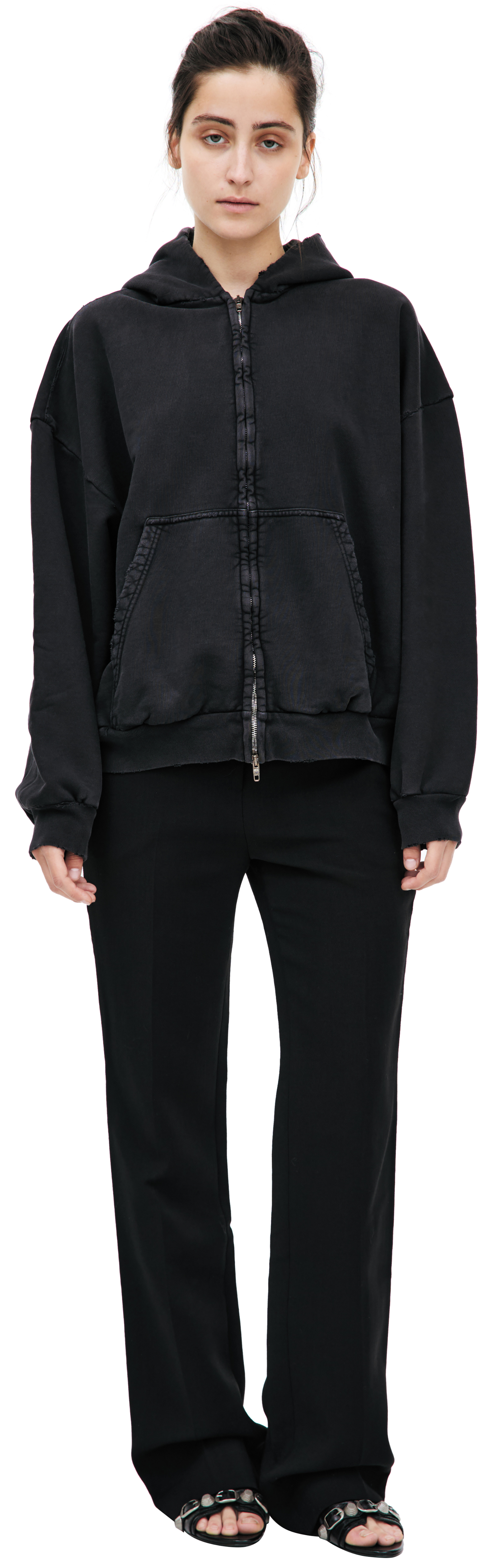 Balenciaga Black zippered hoodie