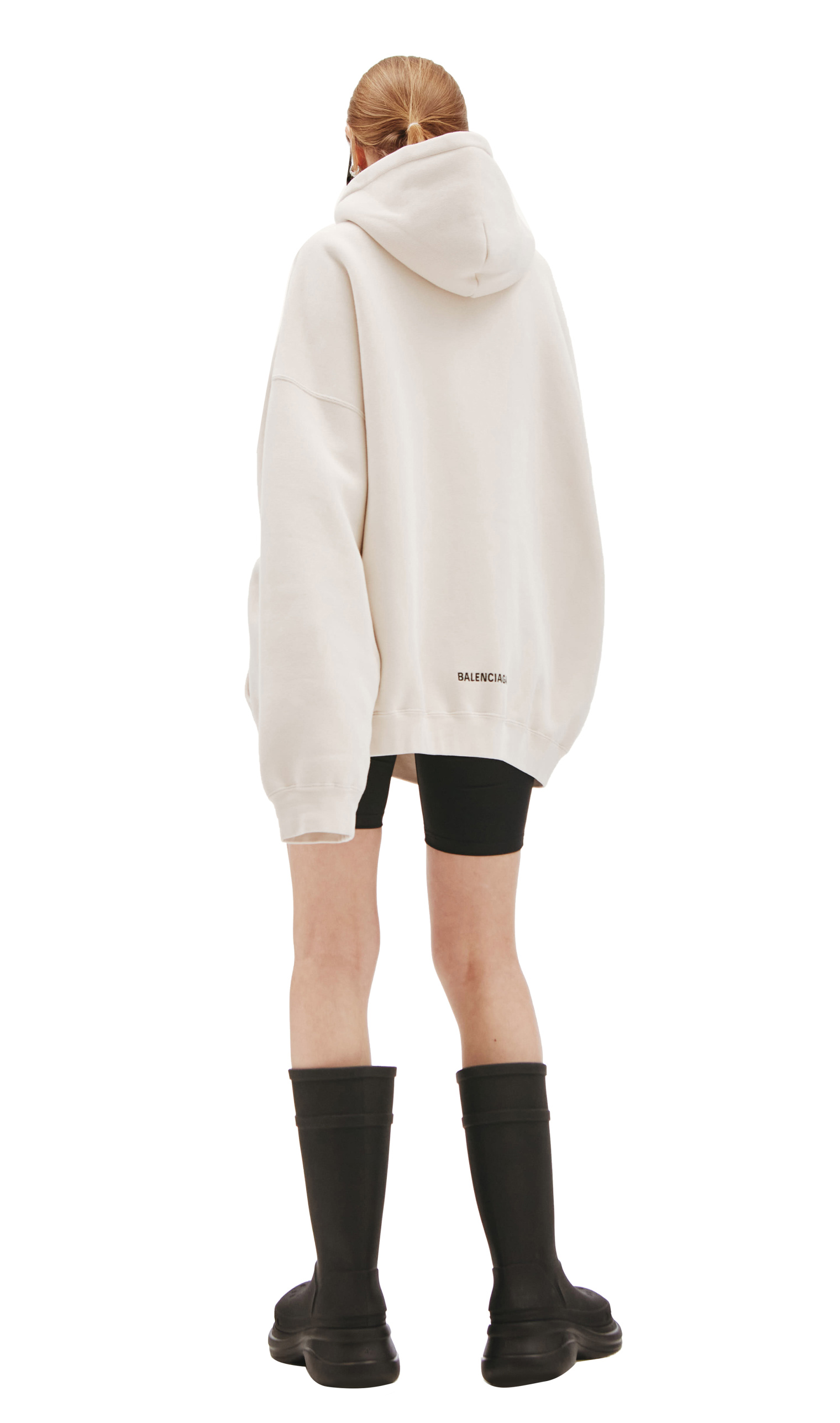 Balenciaga Zip-Up Hoodie In Beige
