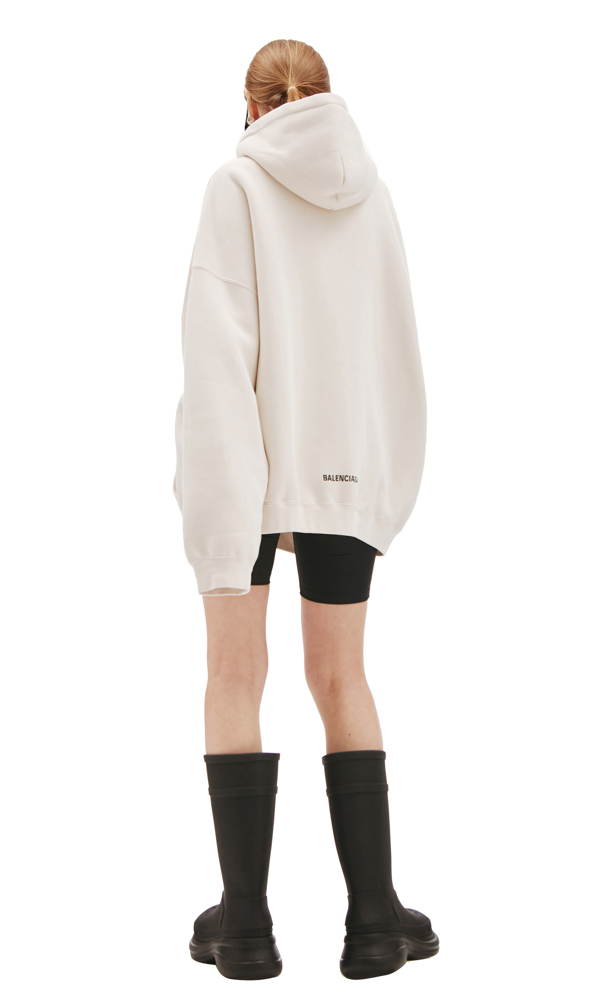 Balenciaga Zip-Up Hoodie In Beige
