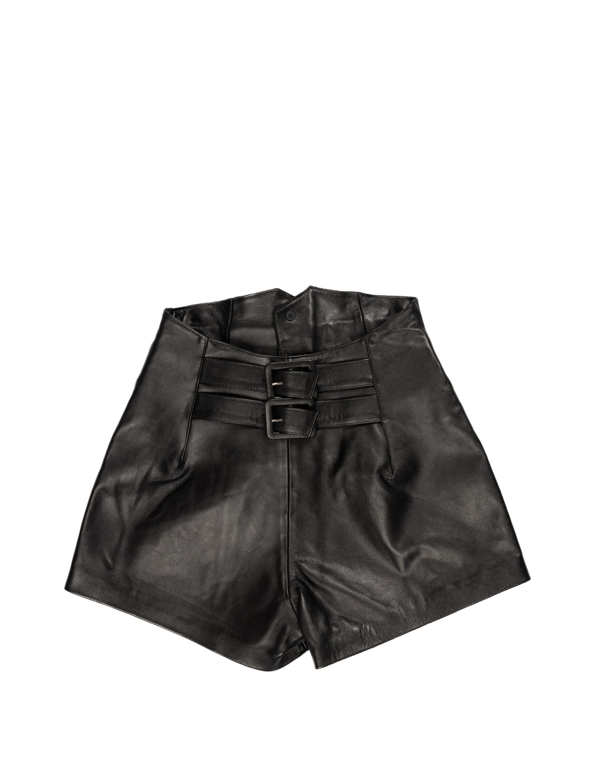 Enfants Riches Déprimés Black leather shorts