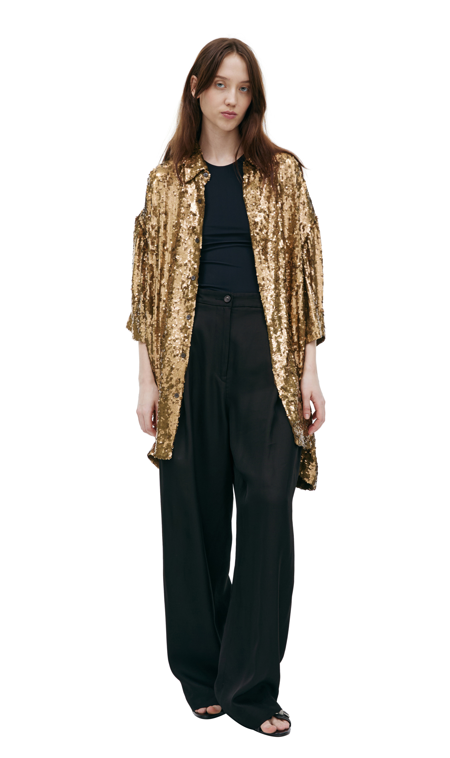 Dries Van Noten Oversize sequin shirt