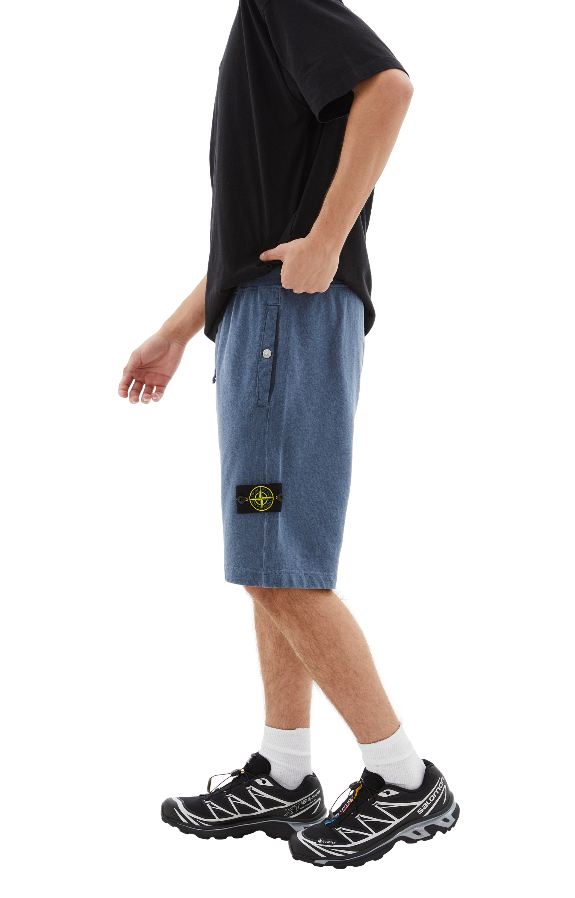 Stone Island Blue logo shorts