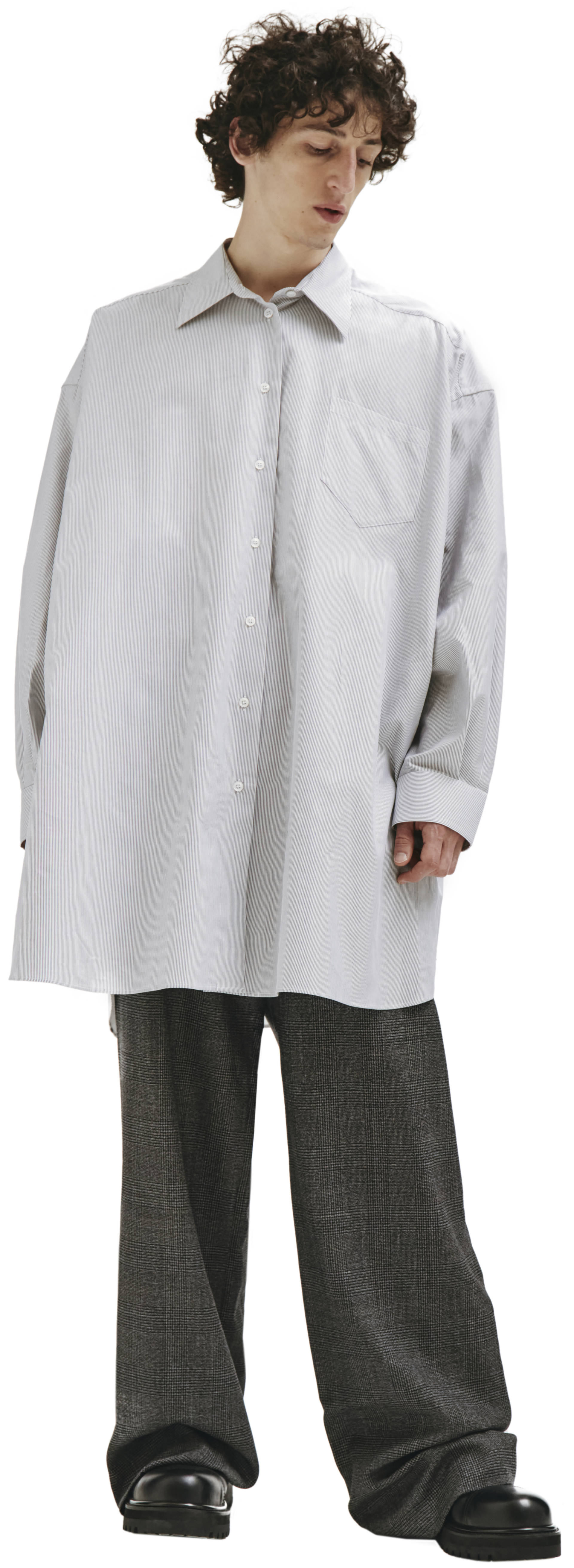 Maison Margiela Grey Cotton Oversize Shirt