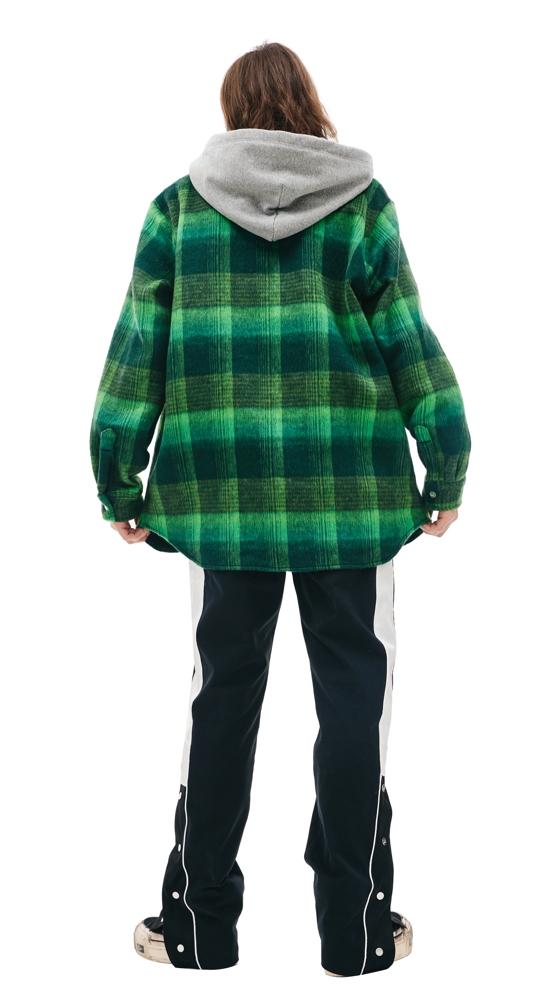 Nahmias Check hooded shirt