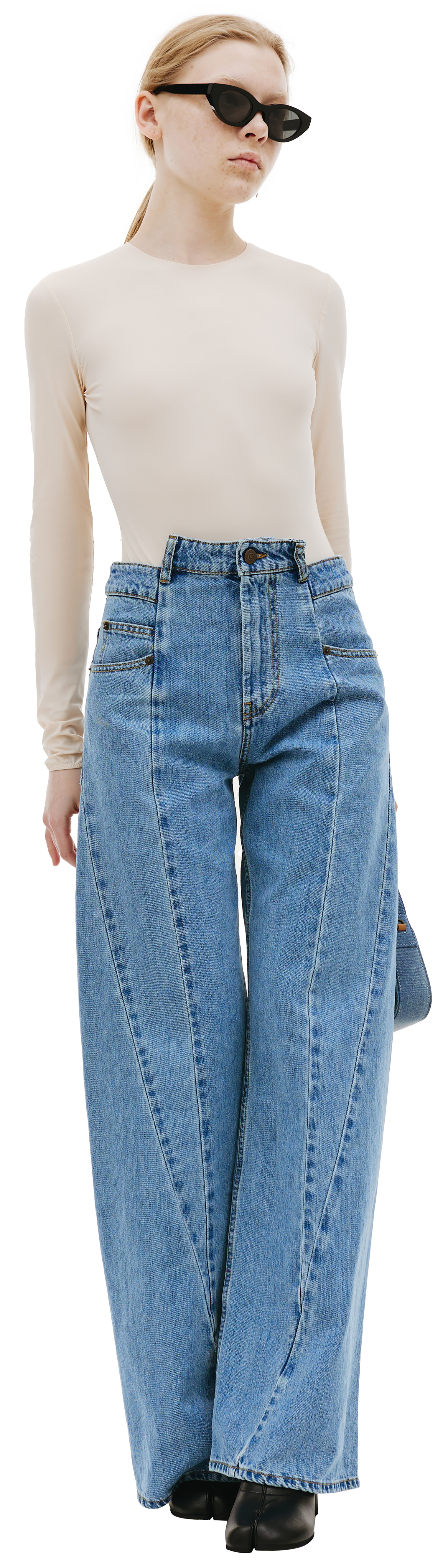 Maison Margiela Wide-leg paneled Jeans
