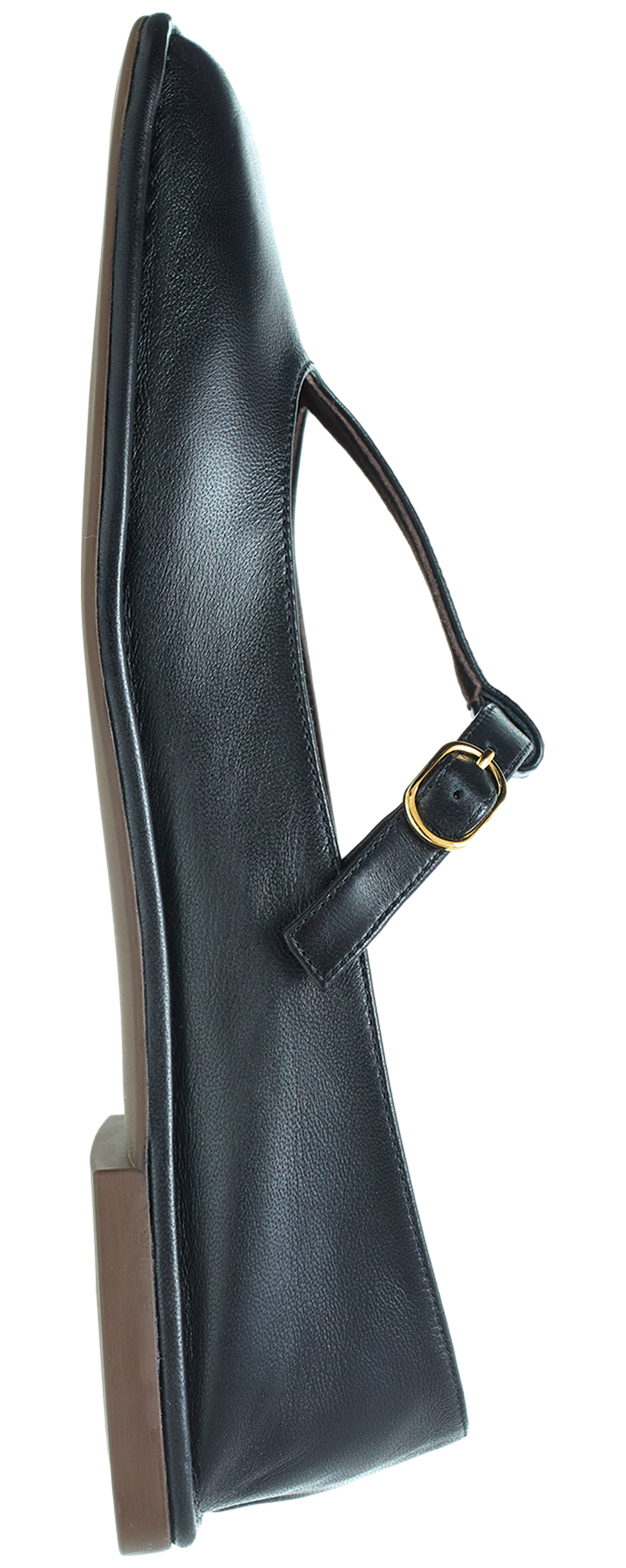 The Row SQUARE T-STRAP Leather Sandals