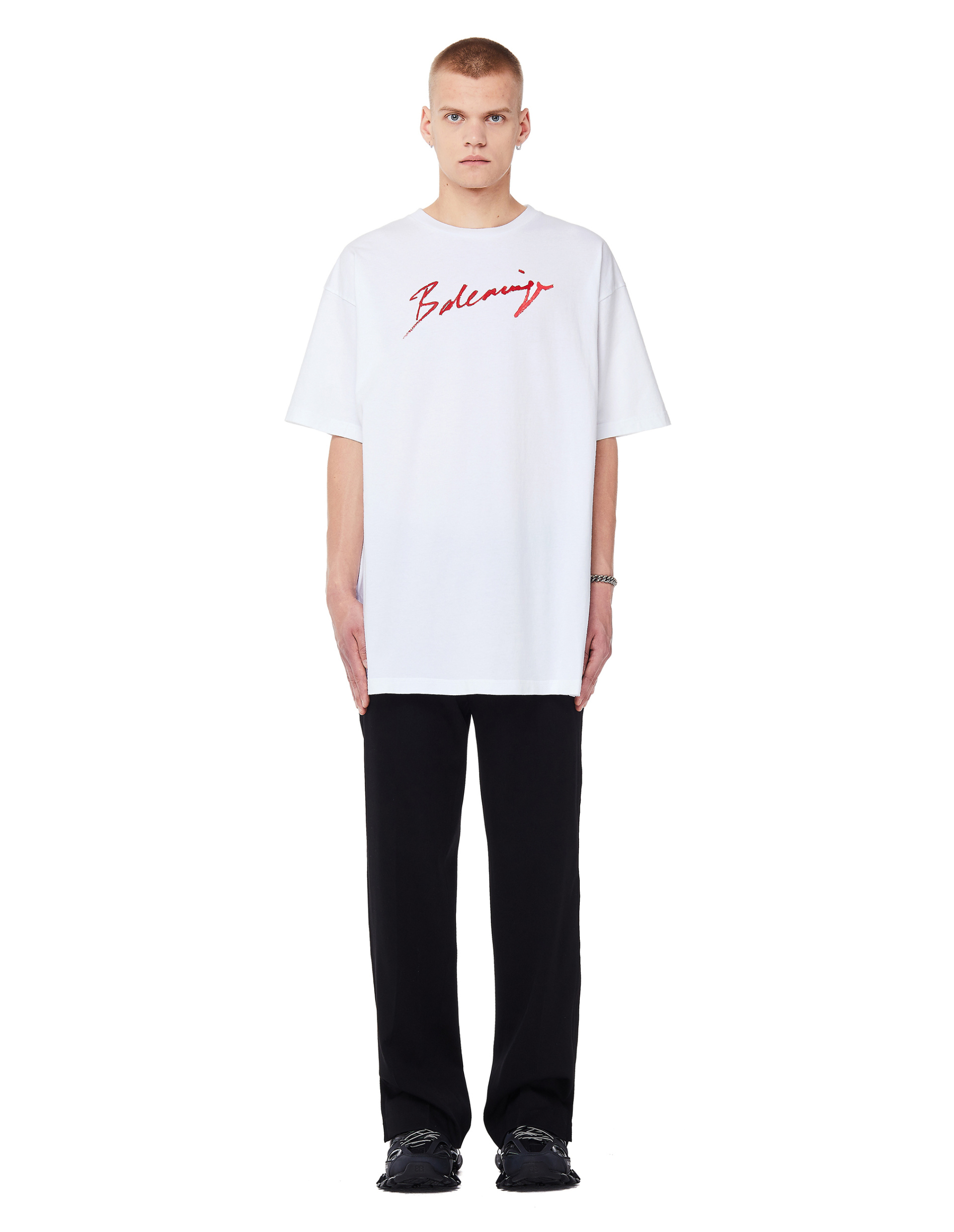 Balenciaga Logo Printed Cotton Signature T-Shirt