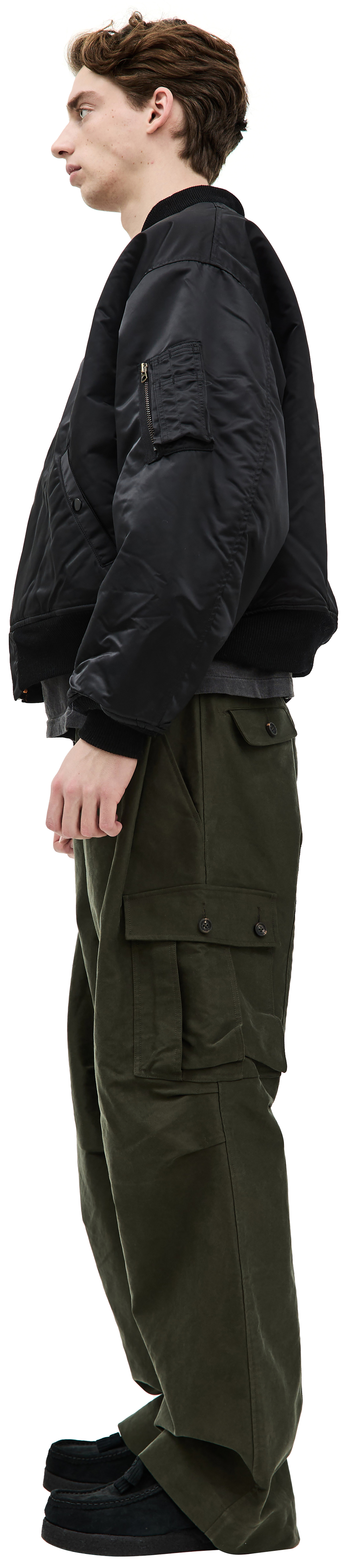 Saint Mxxxxxx Two-way zippered bomber