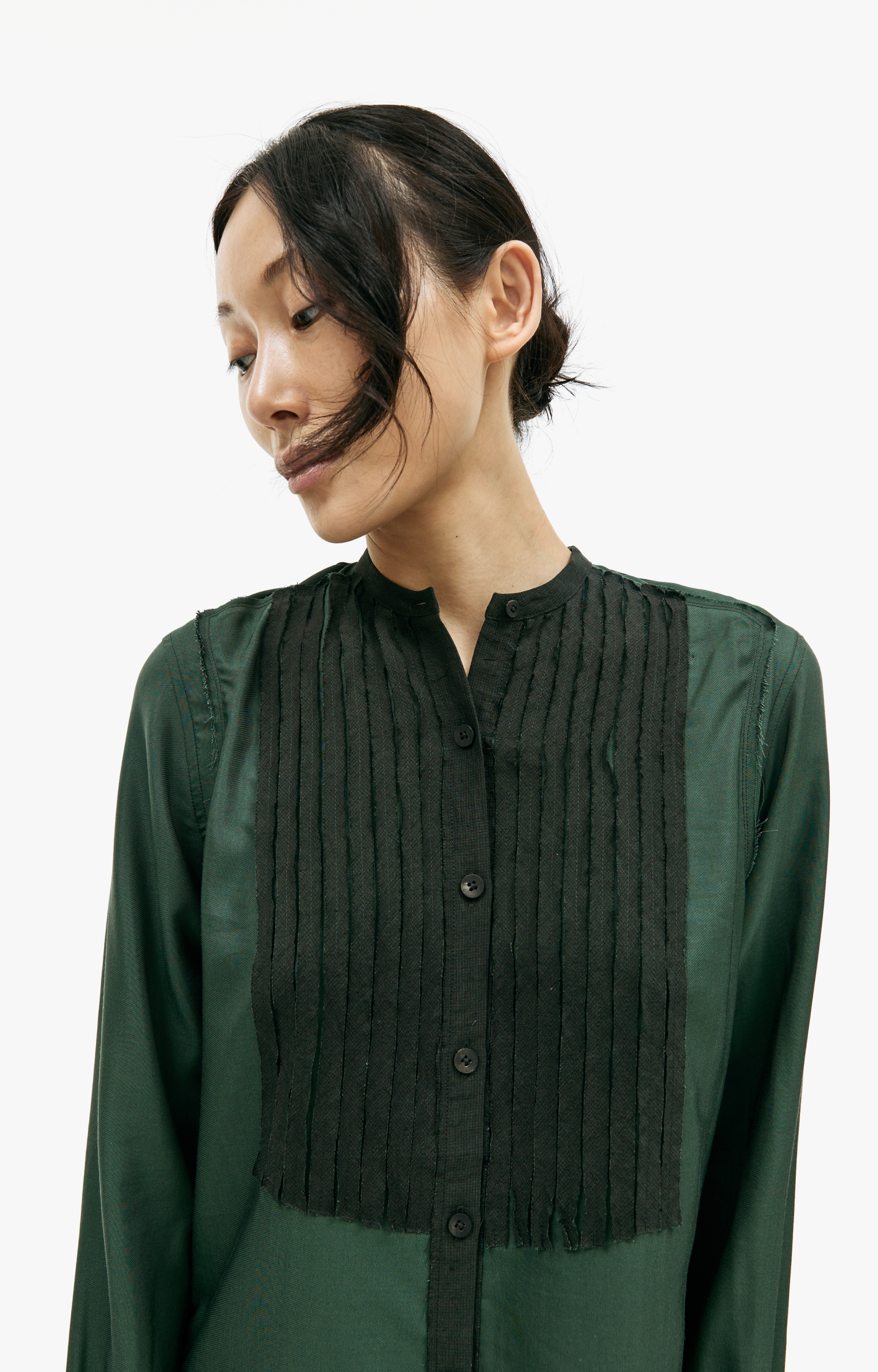 Ziggy Chen Green linen shirt