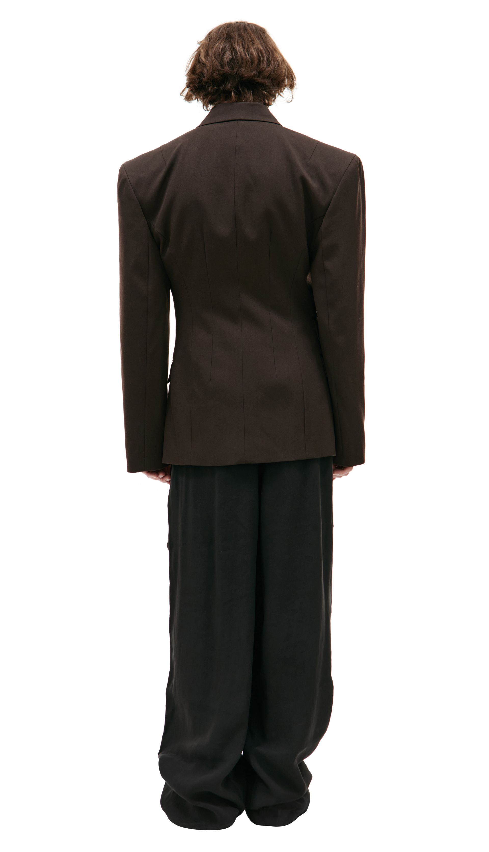 LOUIS GABRIEL NOUCHI Wool wide shoulder blazer