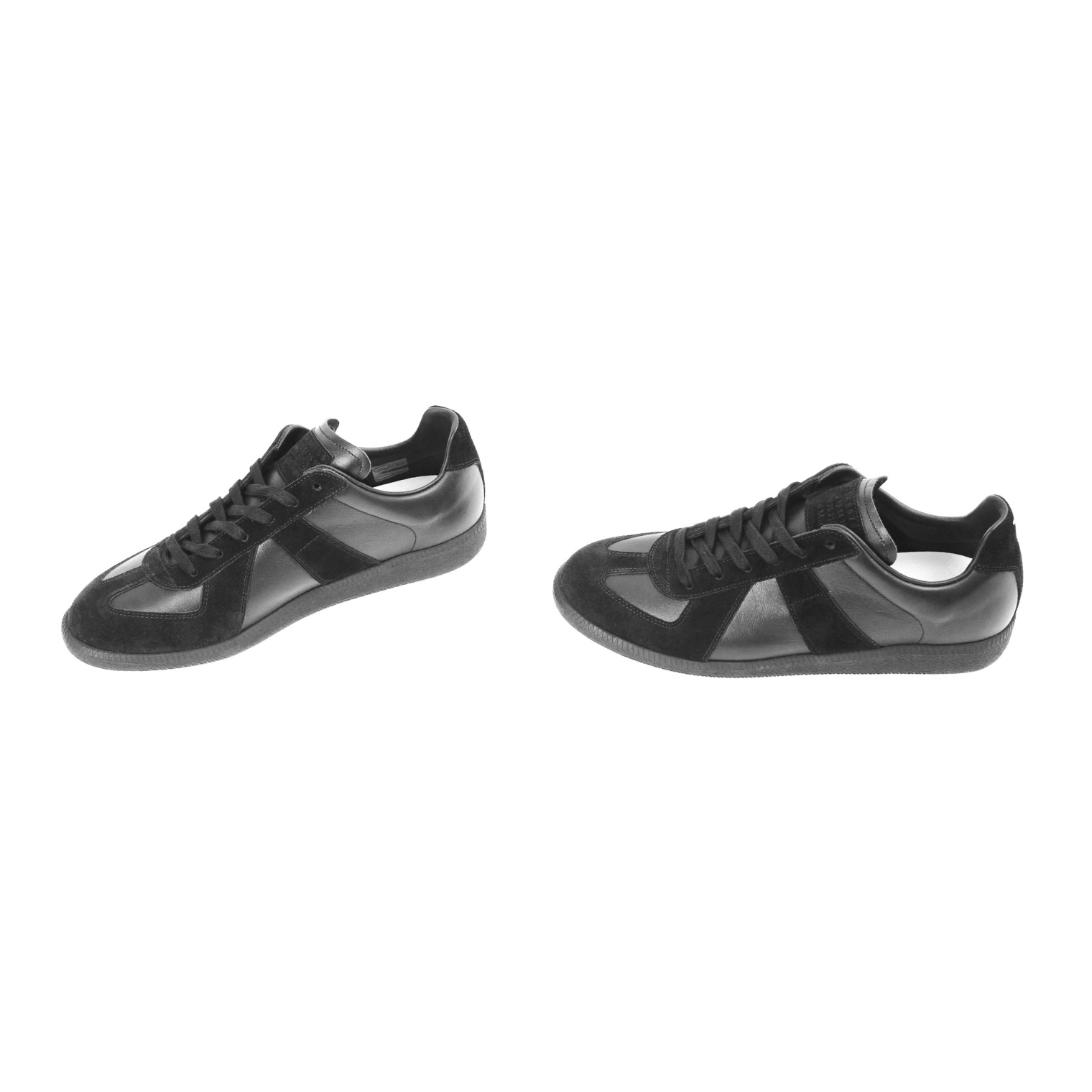 Maison Margiela Black Leather Replica Sneakers