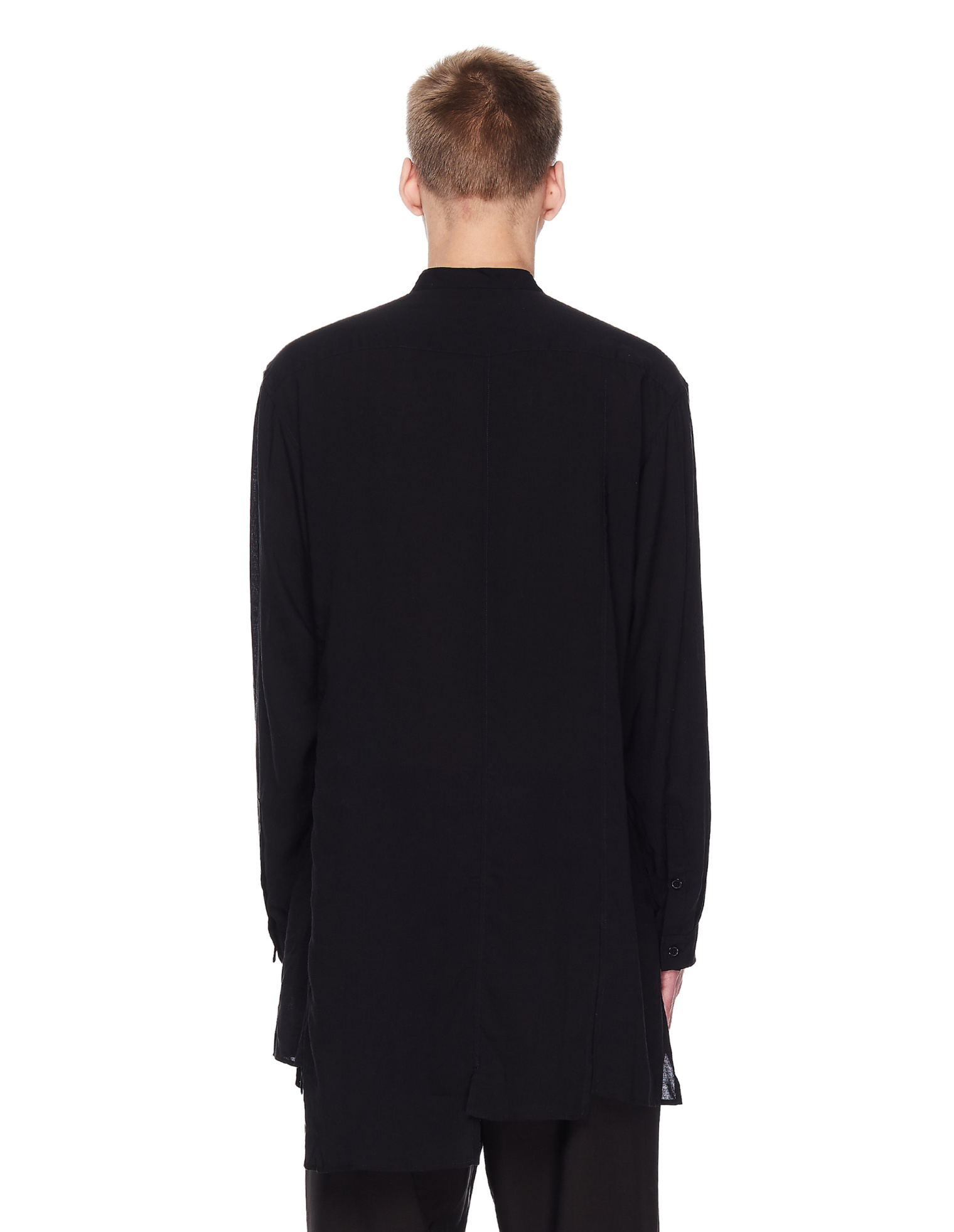 Yohji Yamamoto Black Asymmetric Shirt