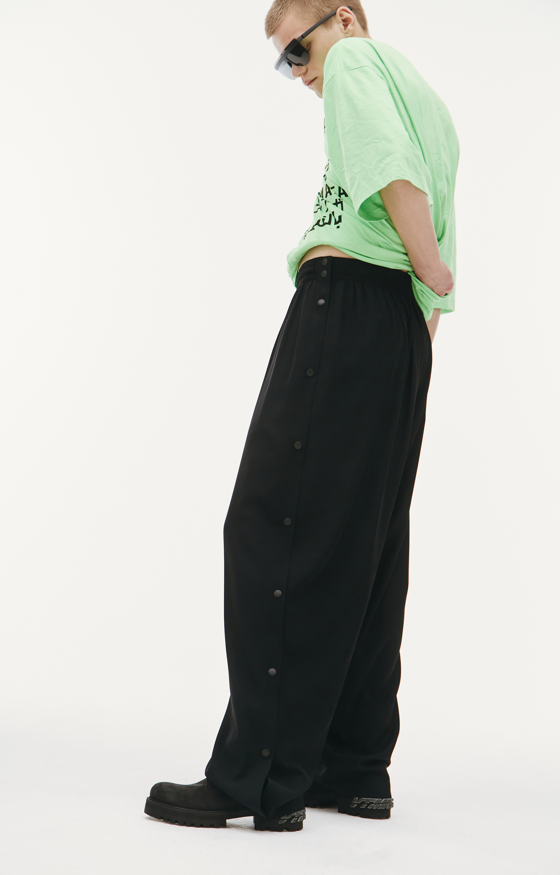 Balenciaga Flared Trousers With Side Buttons