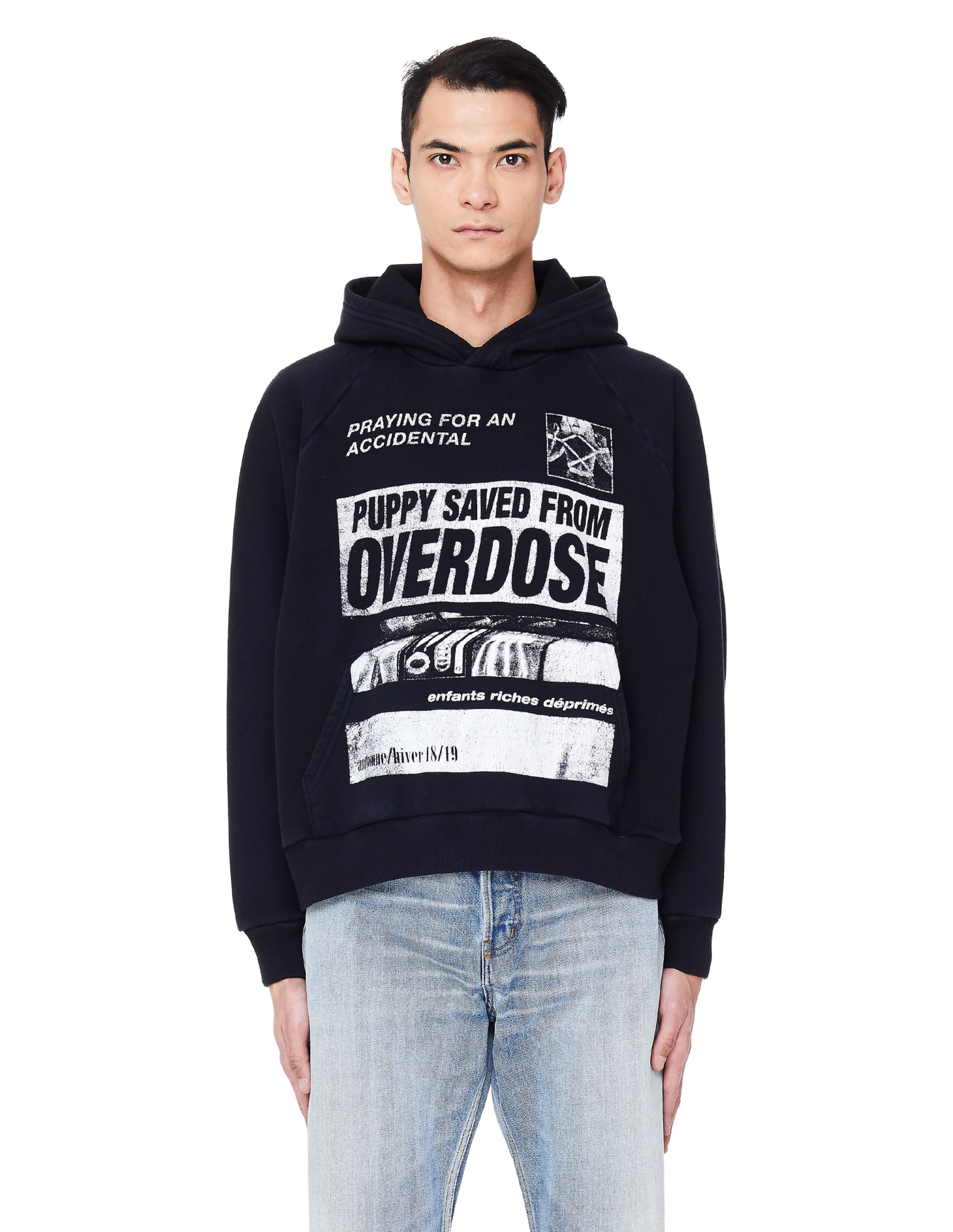 Enfants Riches Deprimes Black Cotton Overdose Hoodie