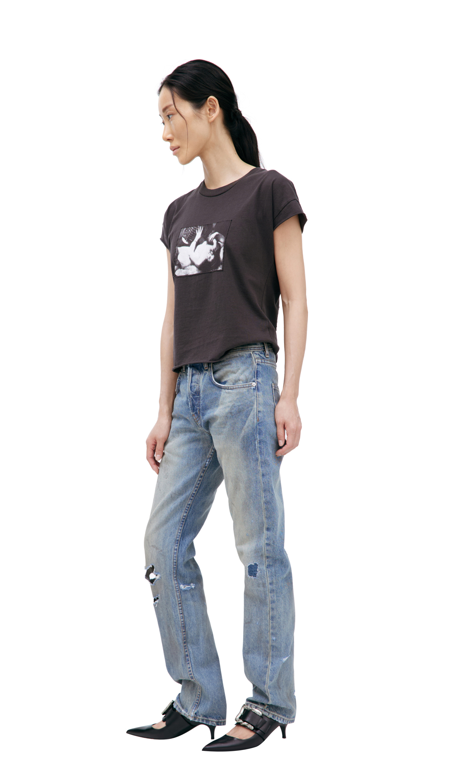 Enfants Riches Déprimés Grey T-shirt with patches