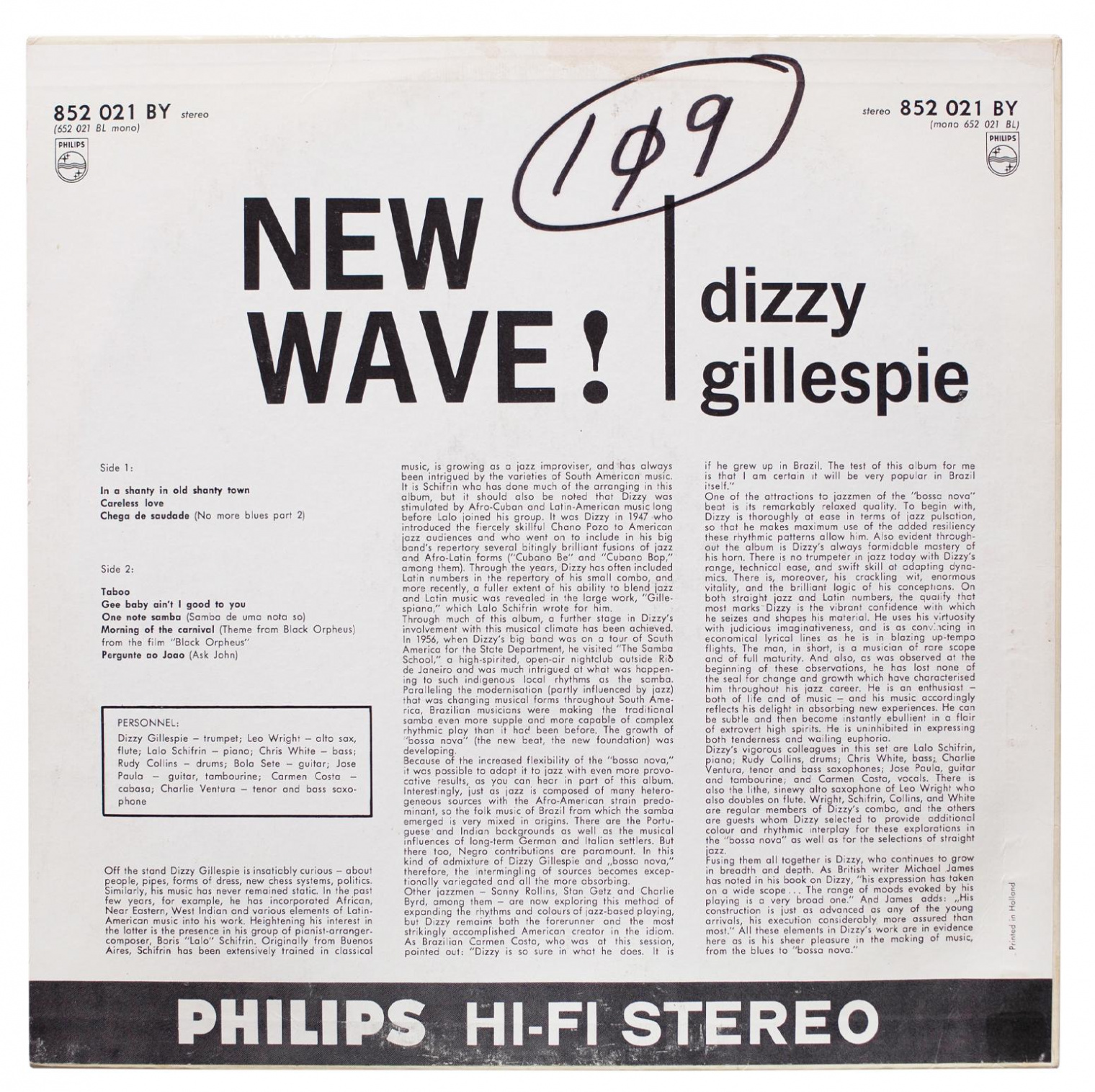  Винил New Wave - Dizzy Gillespie
