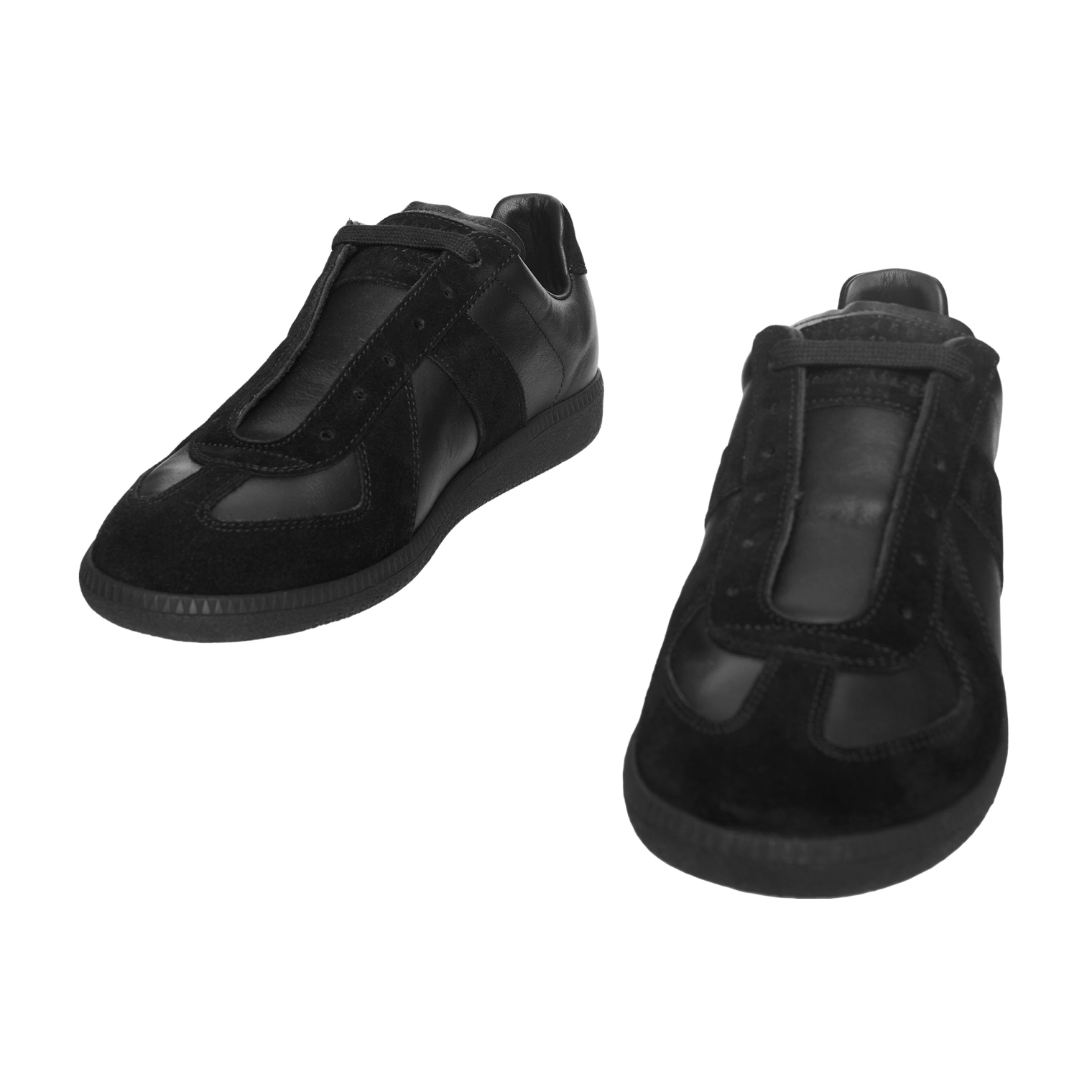 Maison Margiela Black Replica leather sneakers