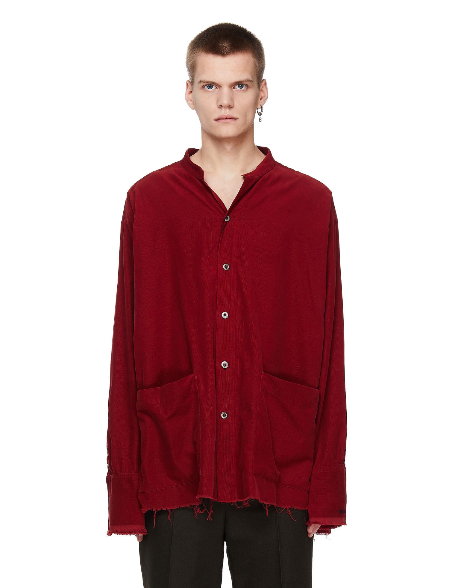Greg Lauren x Paul Shark Вельветовая рубашка с карманами