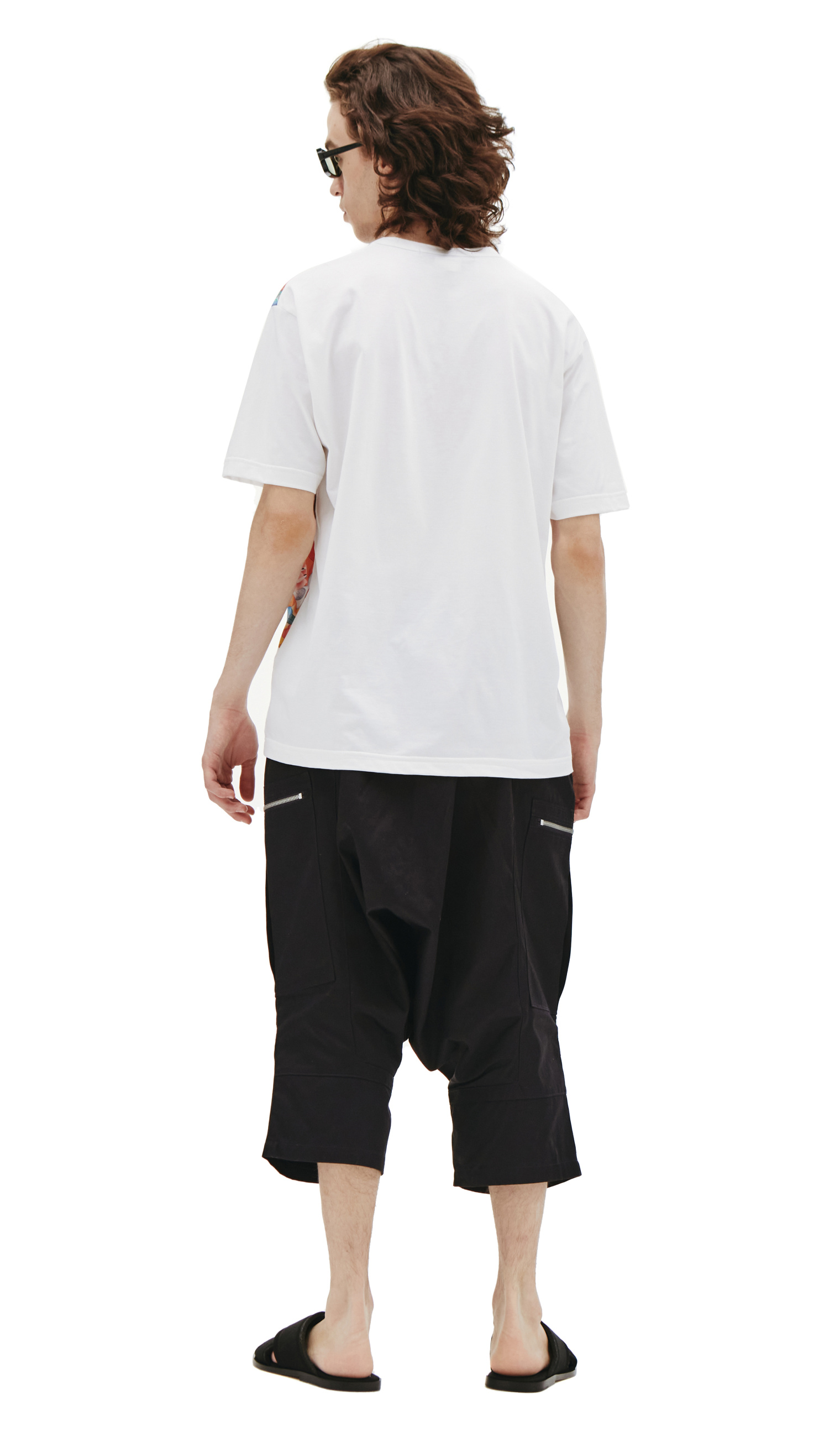 Junya Watanabe Хлопковая футболка с восточным принтом