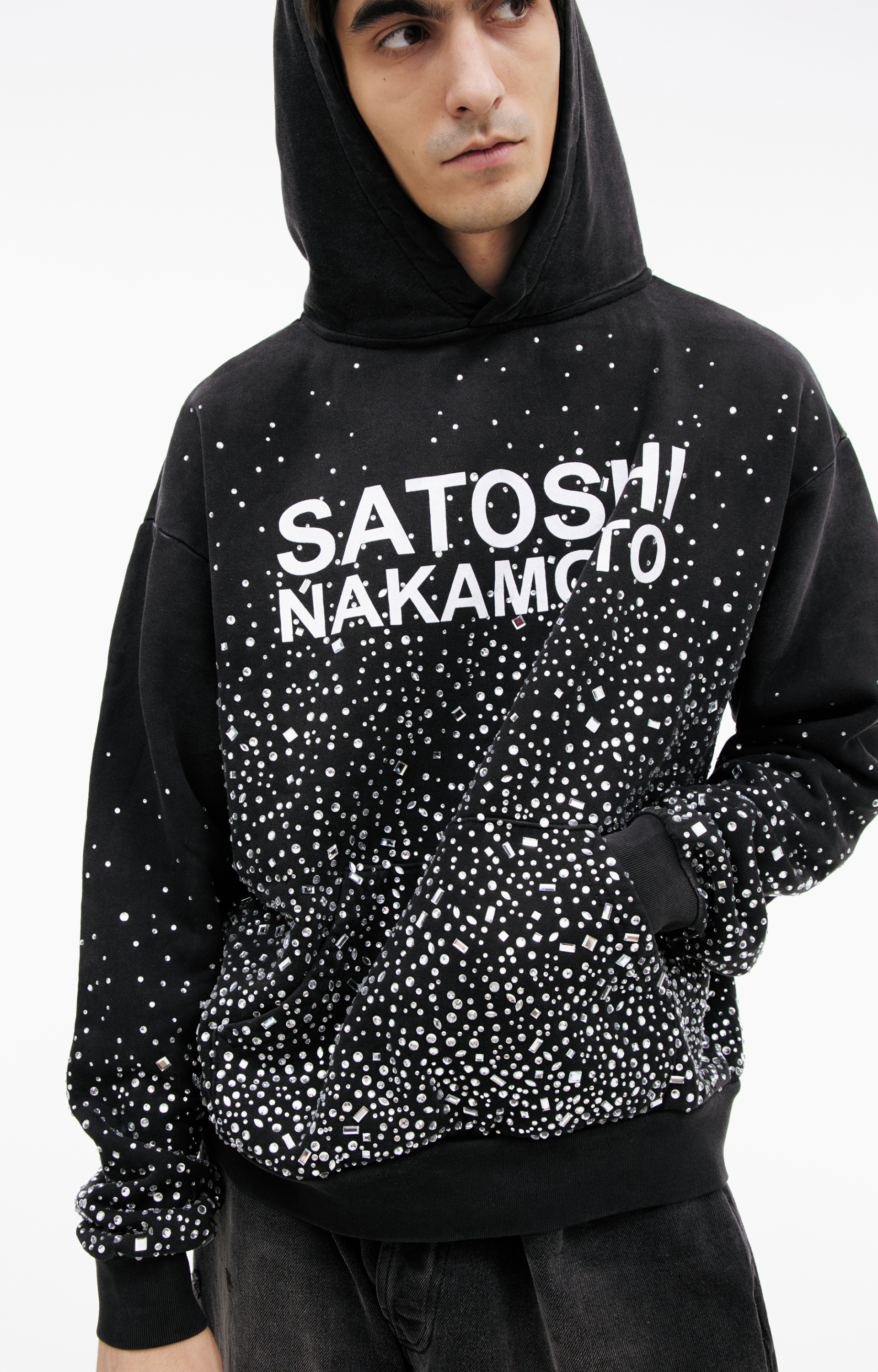 Satoshi Nakamoto Hoodie with crystals