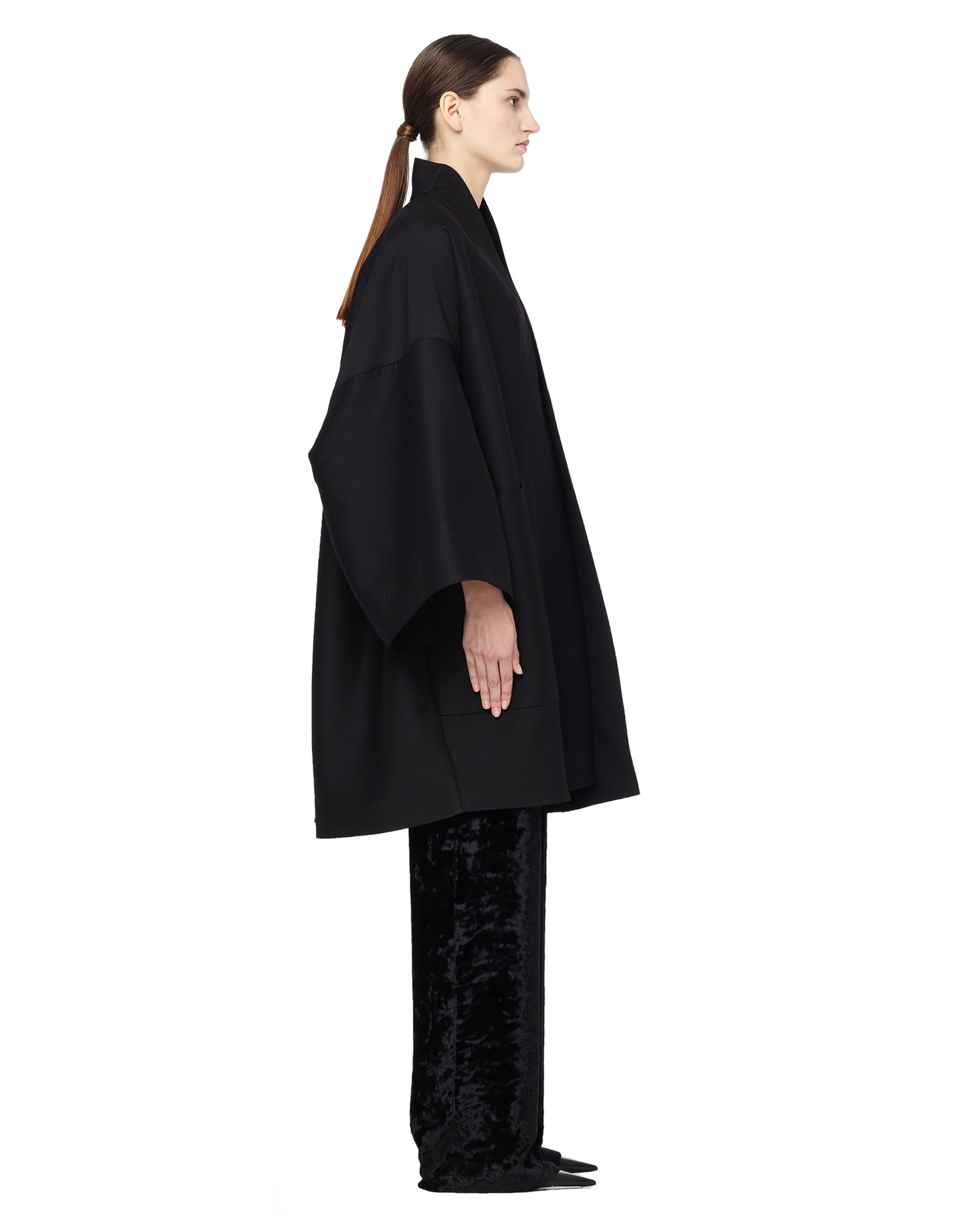 Urban Zen Wool And Silk Kimono Coat