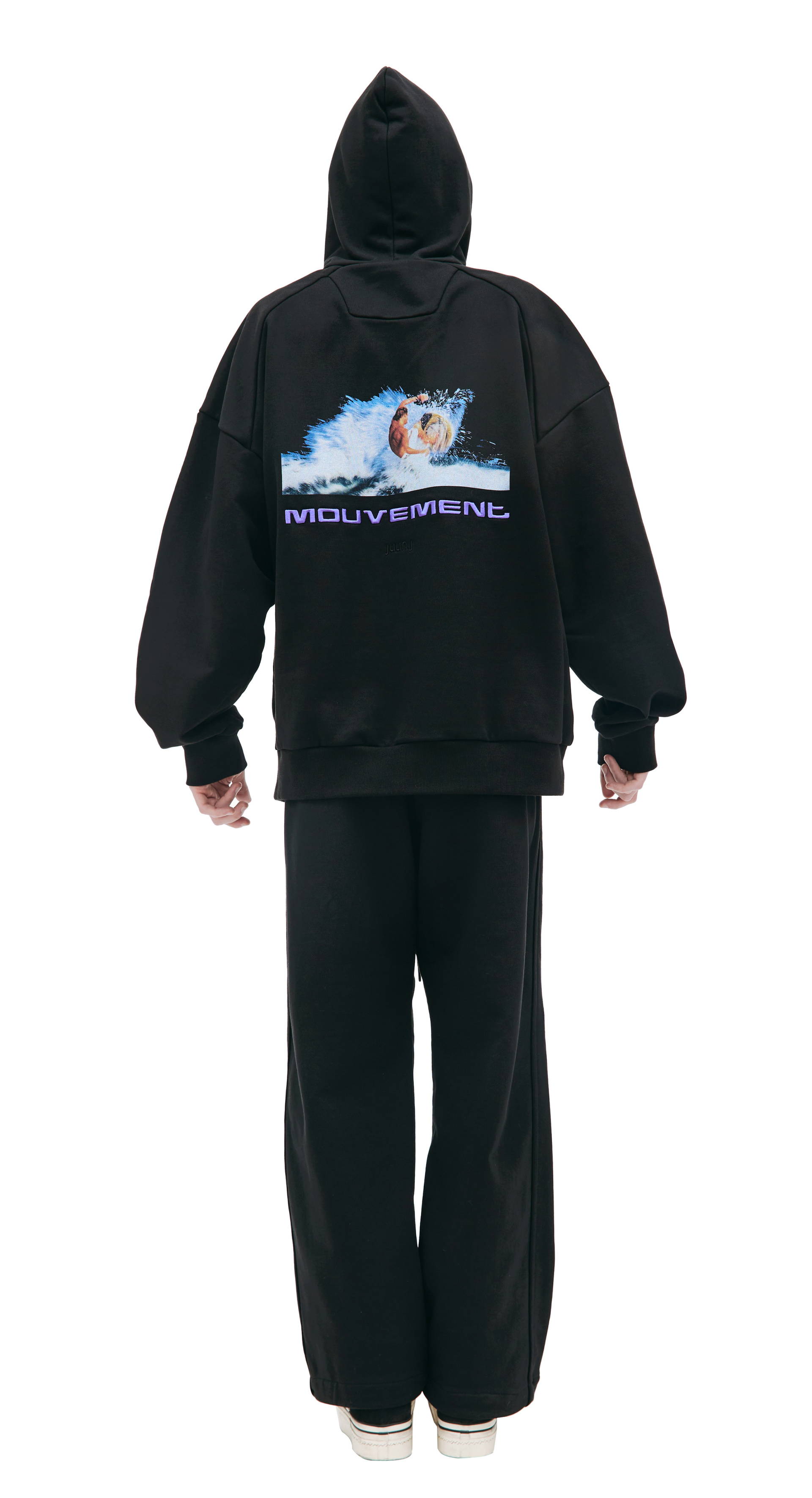 Juun.J Cotton printed hoodie