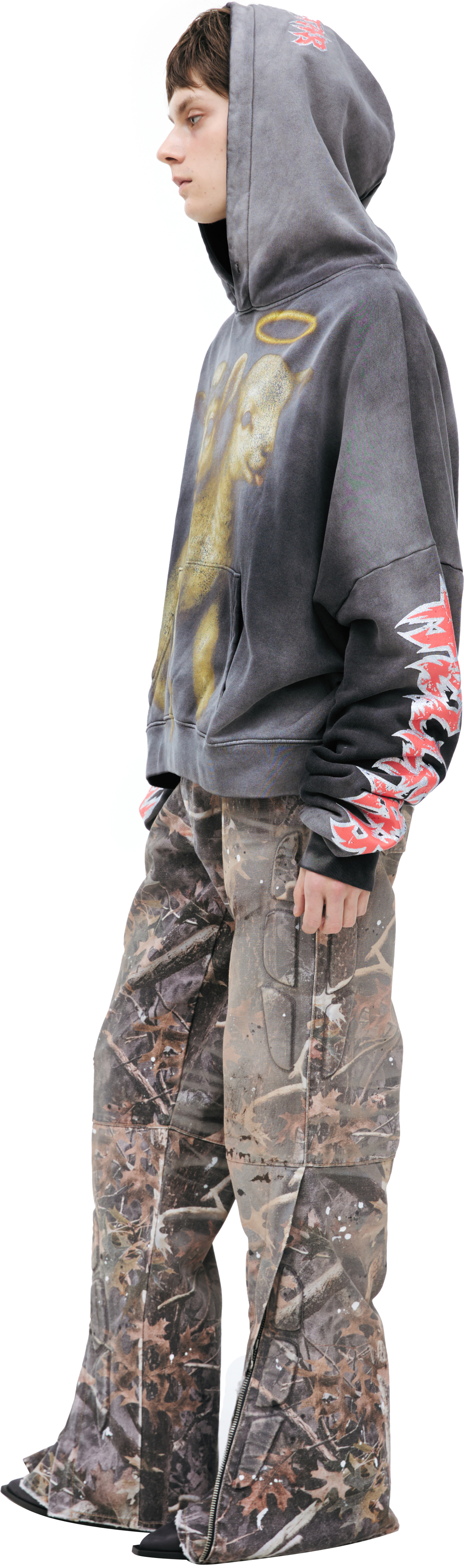 Hellstar Grey printed hoodie