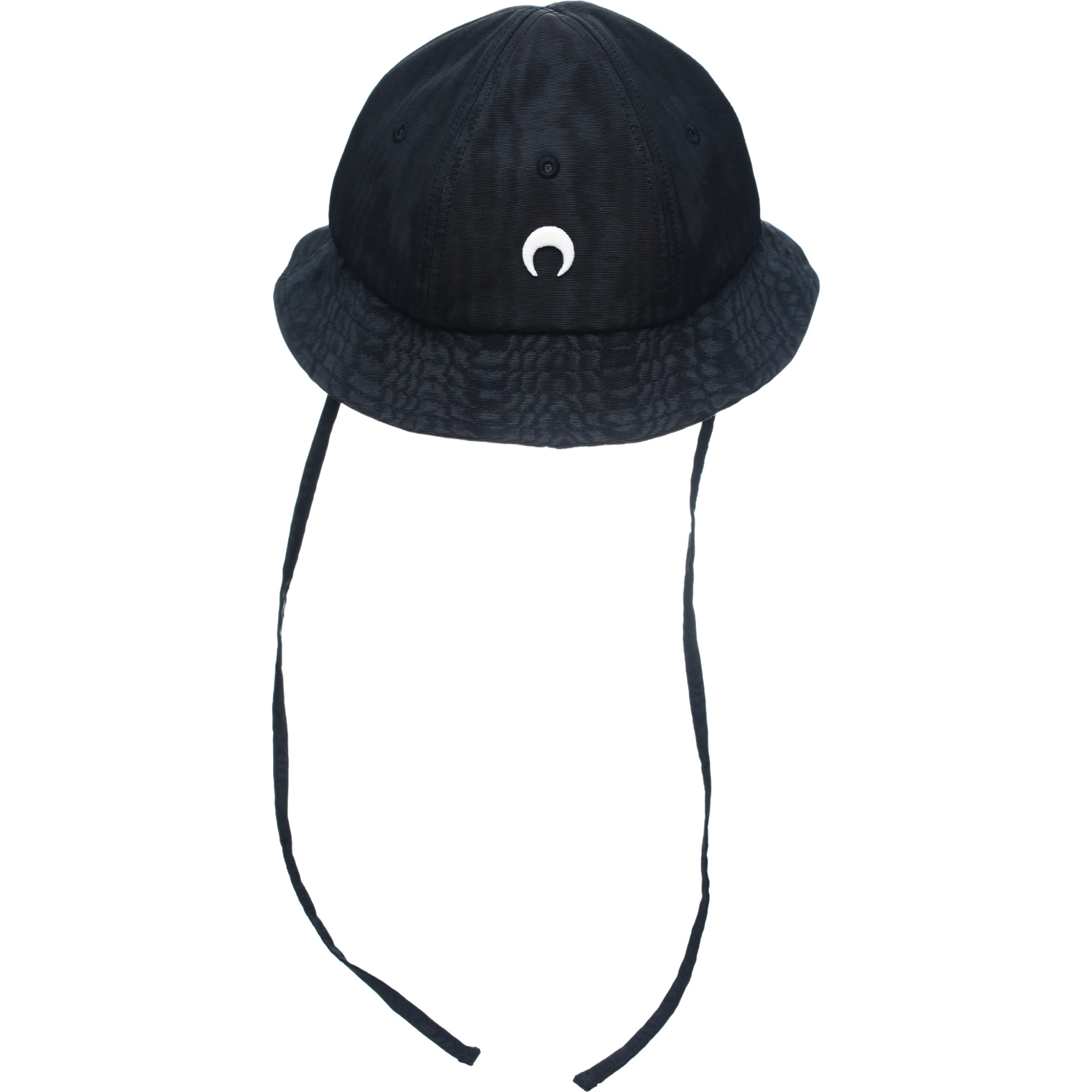 MARINE SERRE Black Bell beach hat