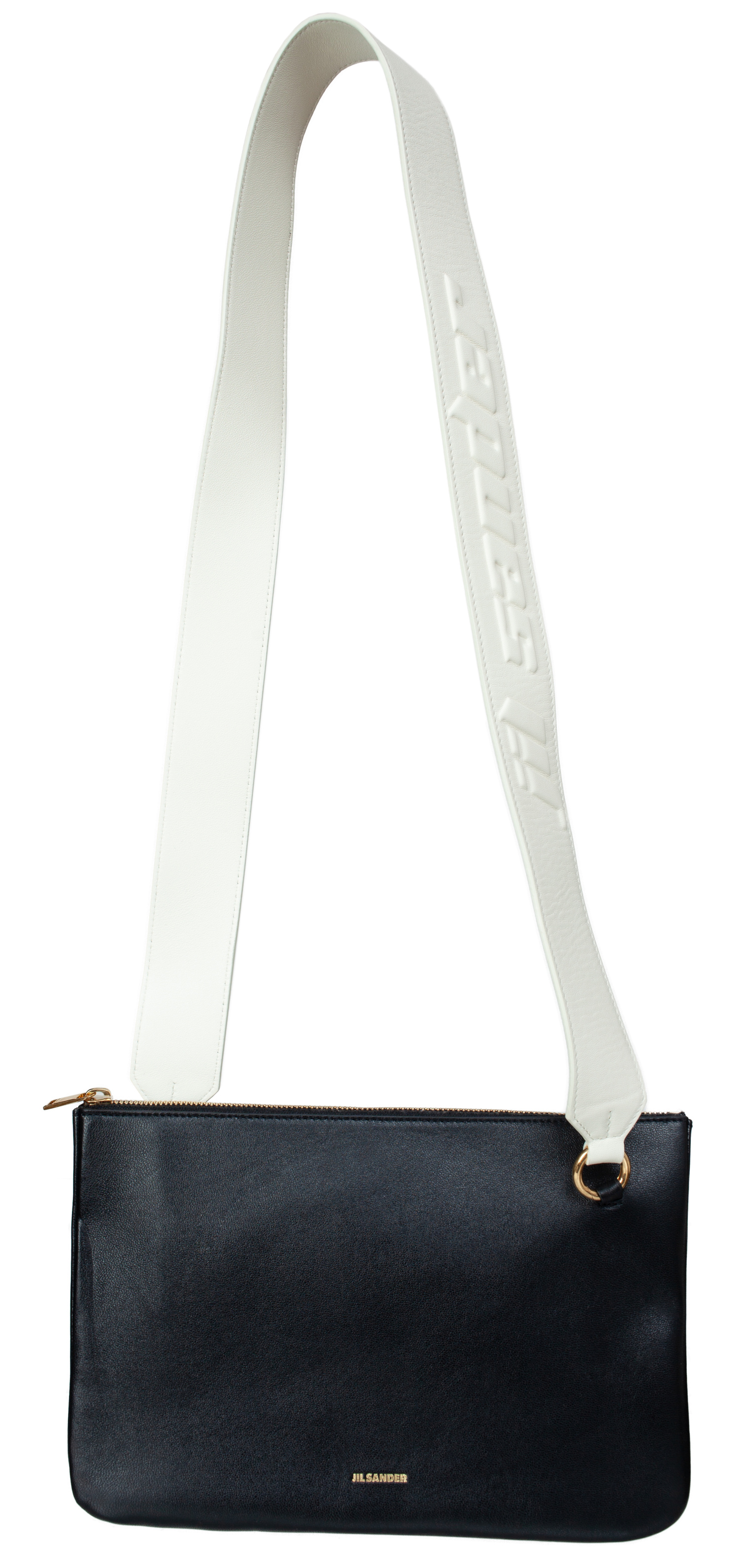 Jil Sander Leather logo crossbody bag