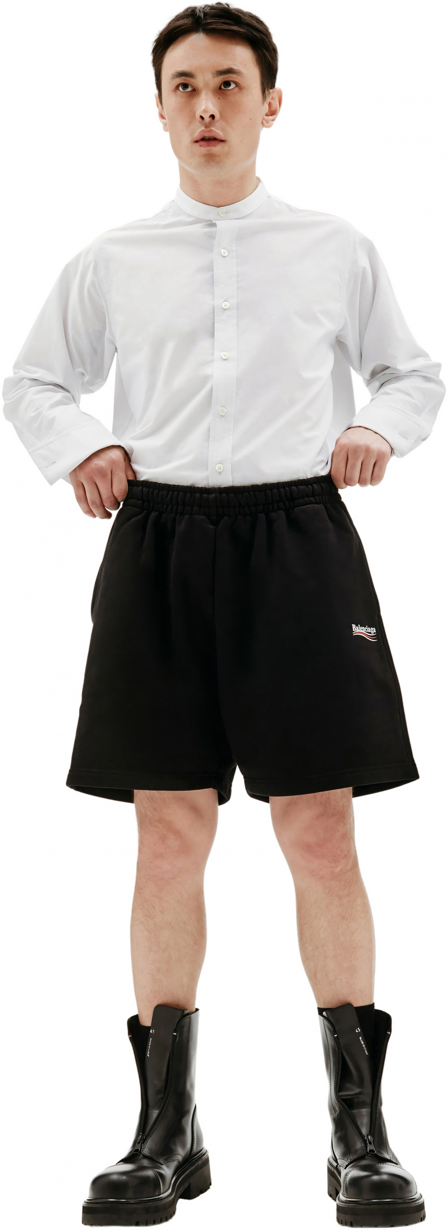 Balenciaga Black Cotton Shorts