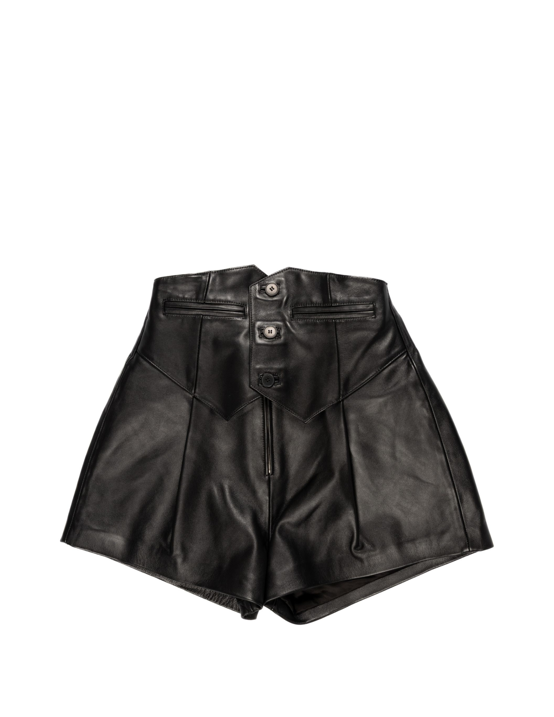 Enfants Riches Déprimés Black leather shorts