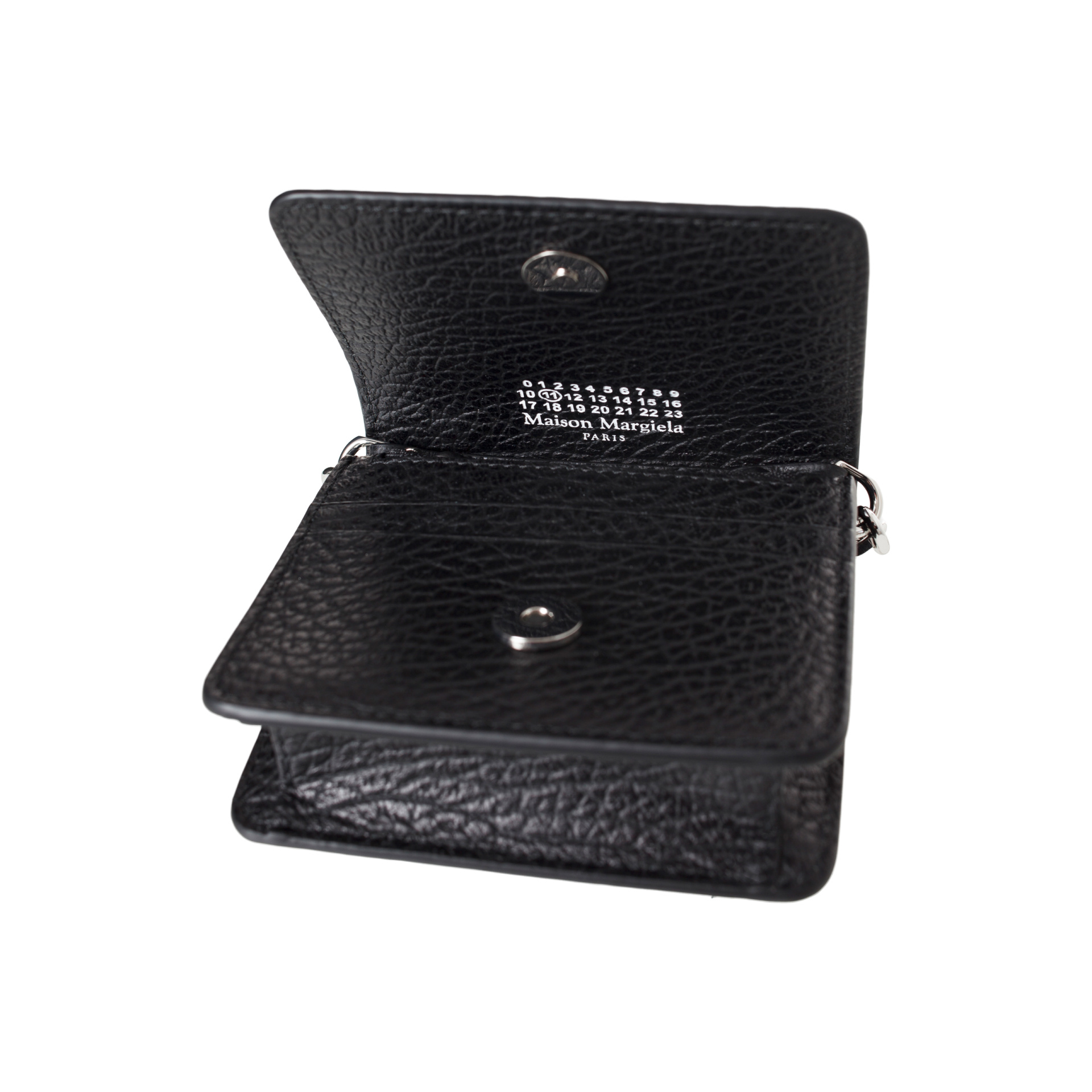 Maison Margiela Leather micro wallet on chain