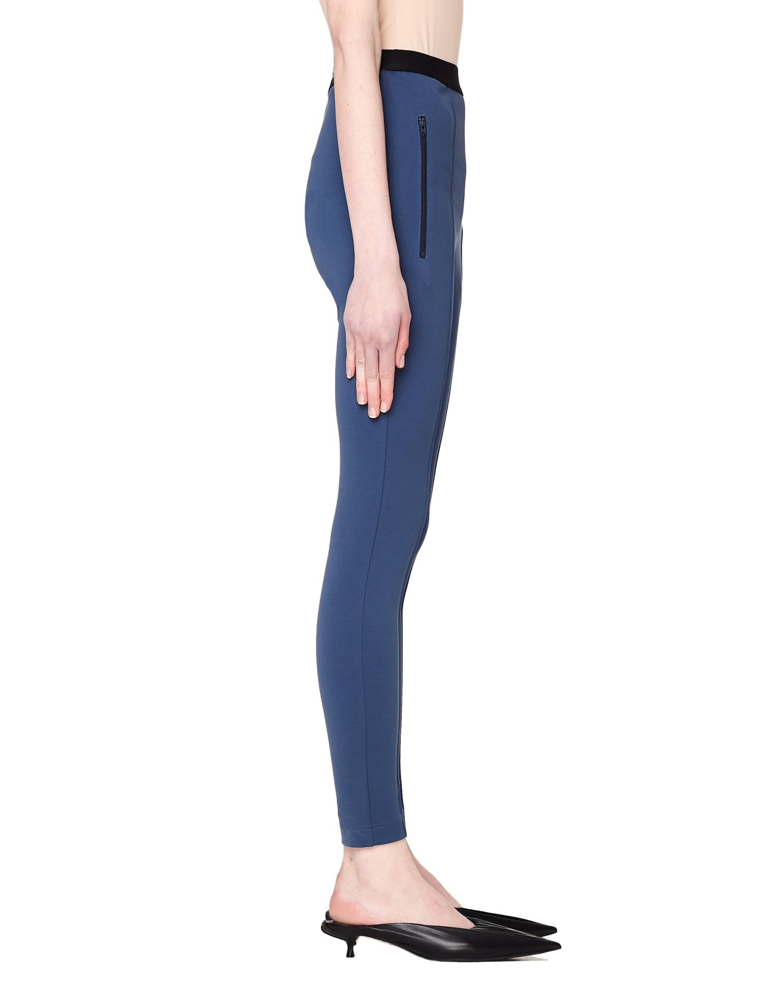 Balenciaga Stitched Crease Blue Logo Pants