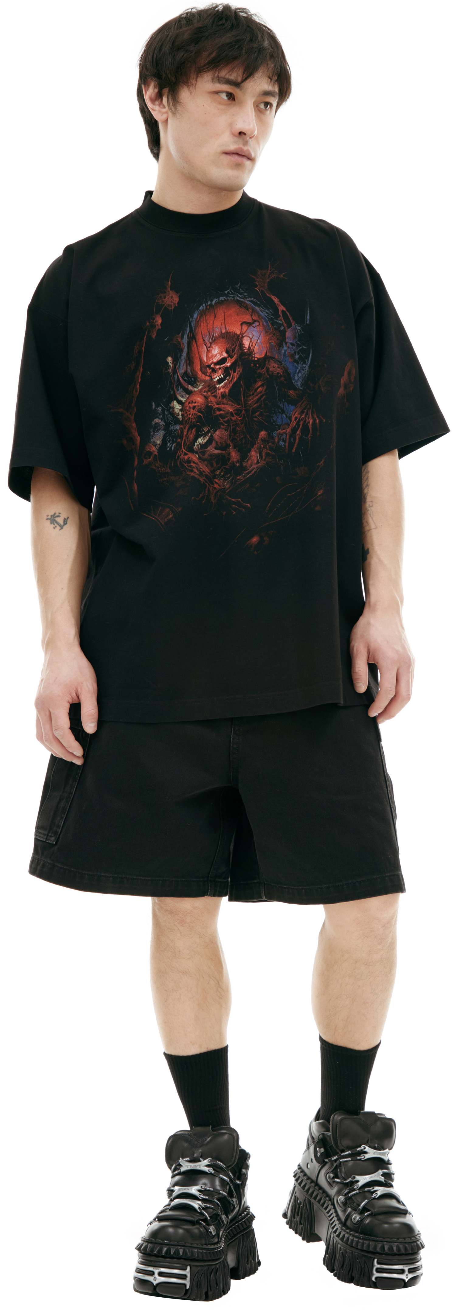 VETEMENTS Black print T-shirt