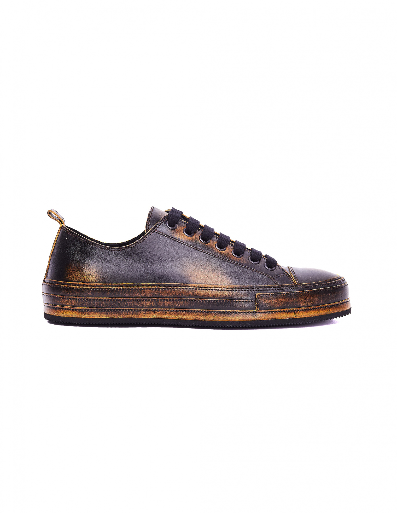 Ann Demeulemeester Brown Leather Sneakers