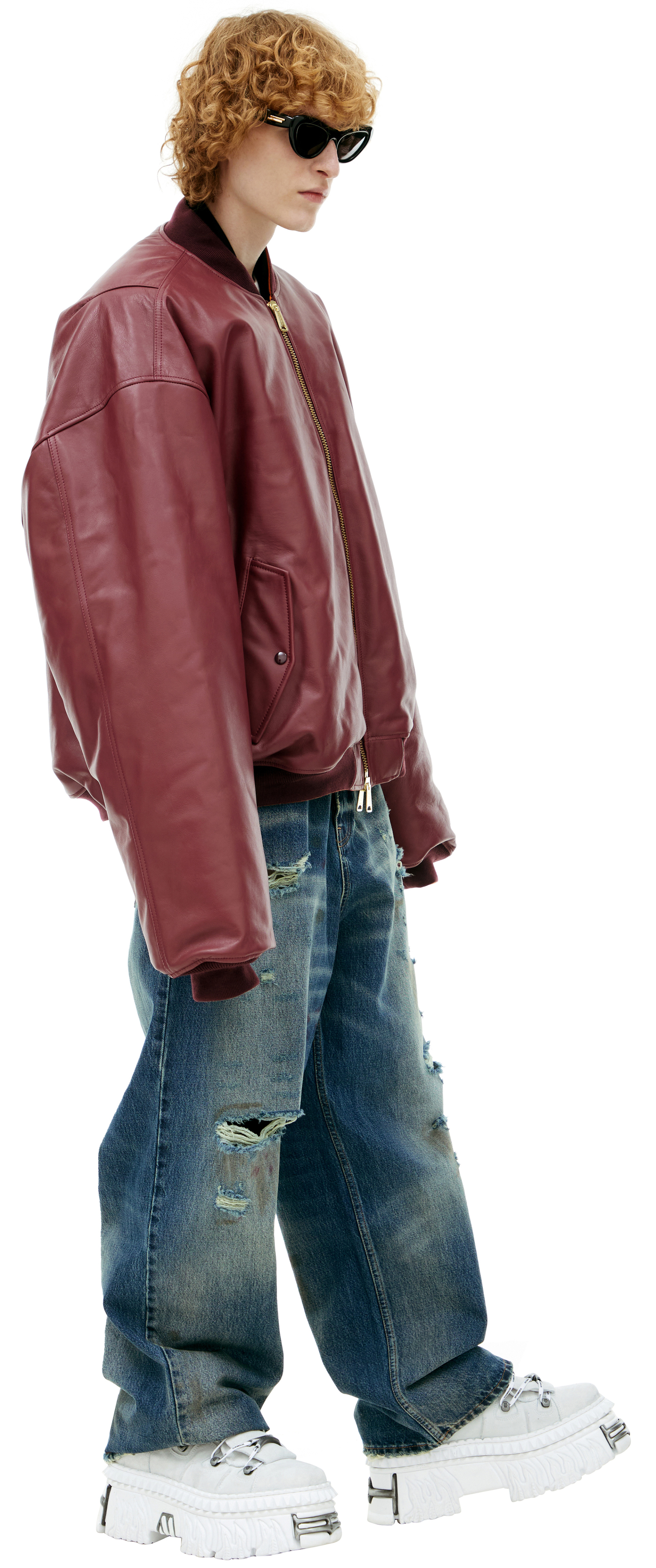 VETEMENTS Zippered leather bomber