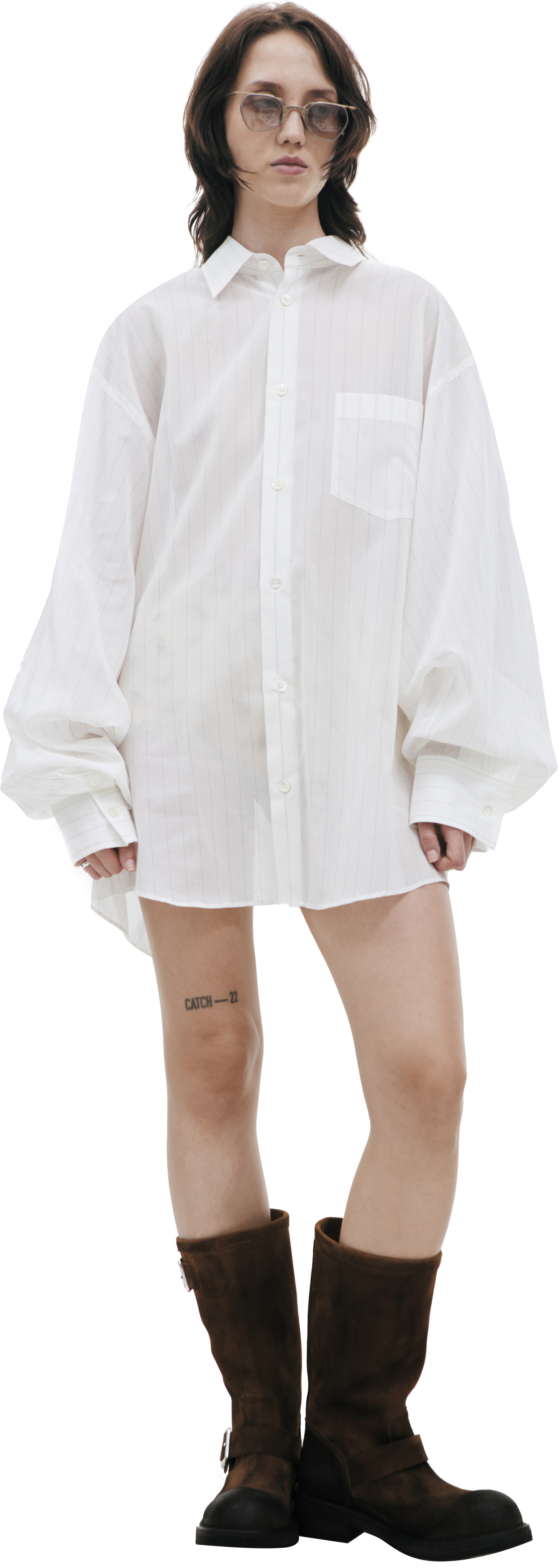Doublet White striped shirt