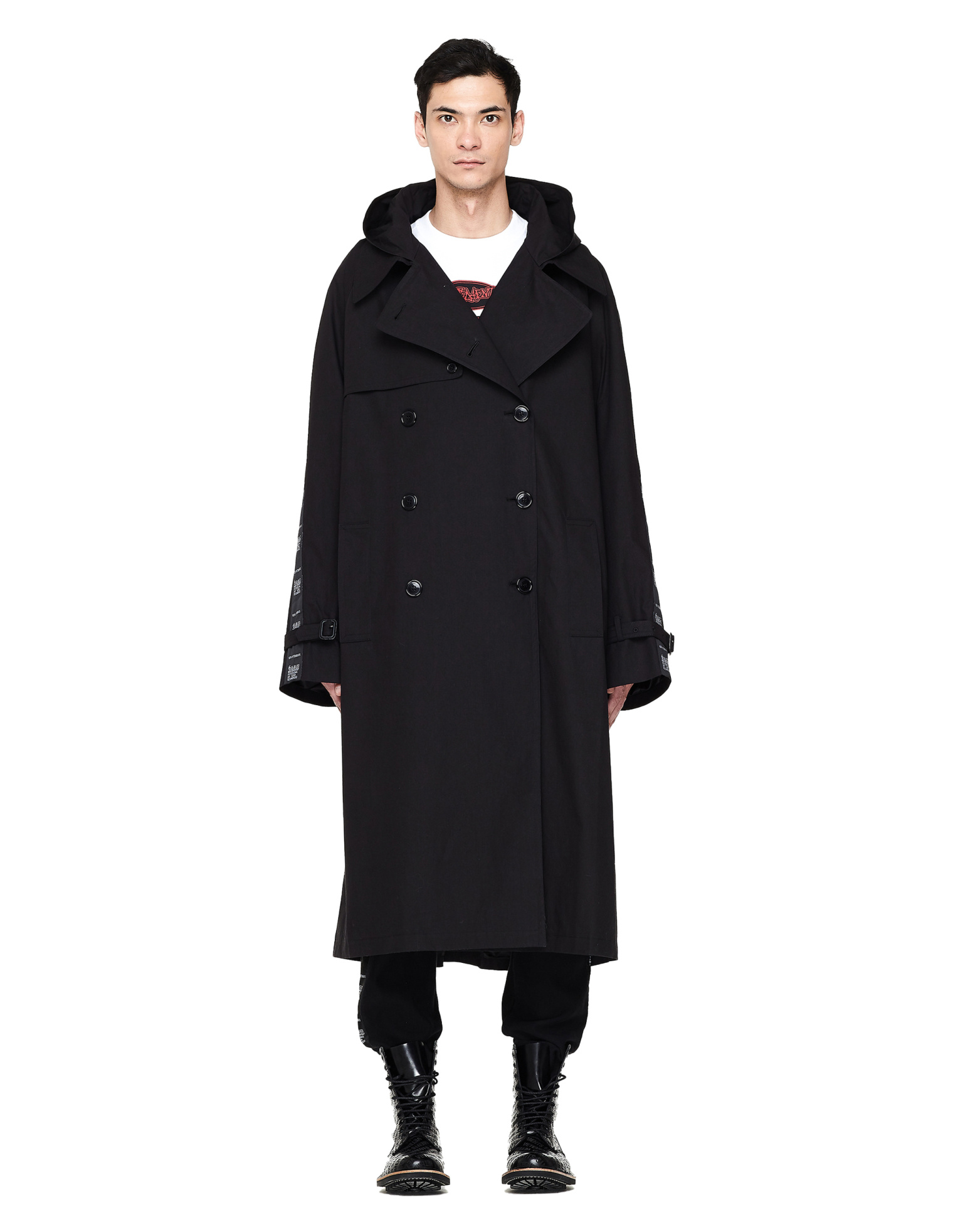 VETEMENTS Двубортный плащ с логотипом