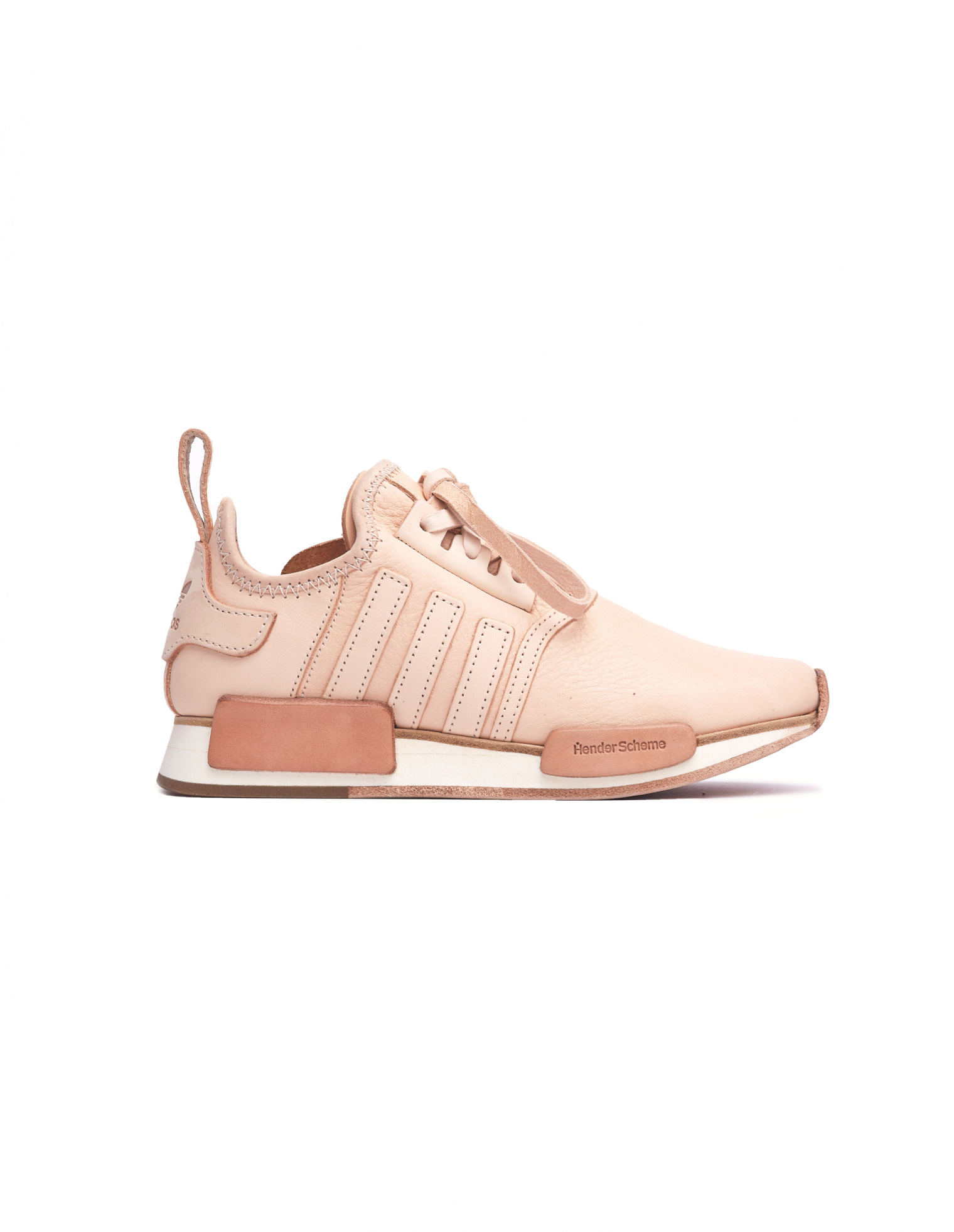 Hender Scheme Бежевые кожаные кроссовки adidas NMD R1